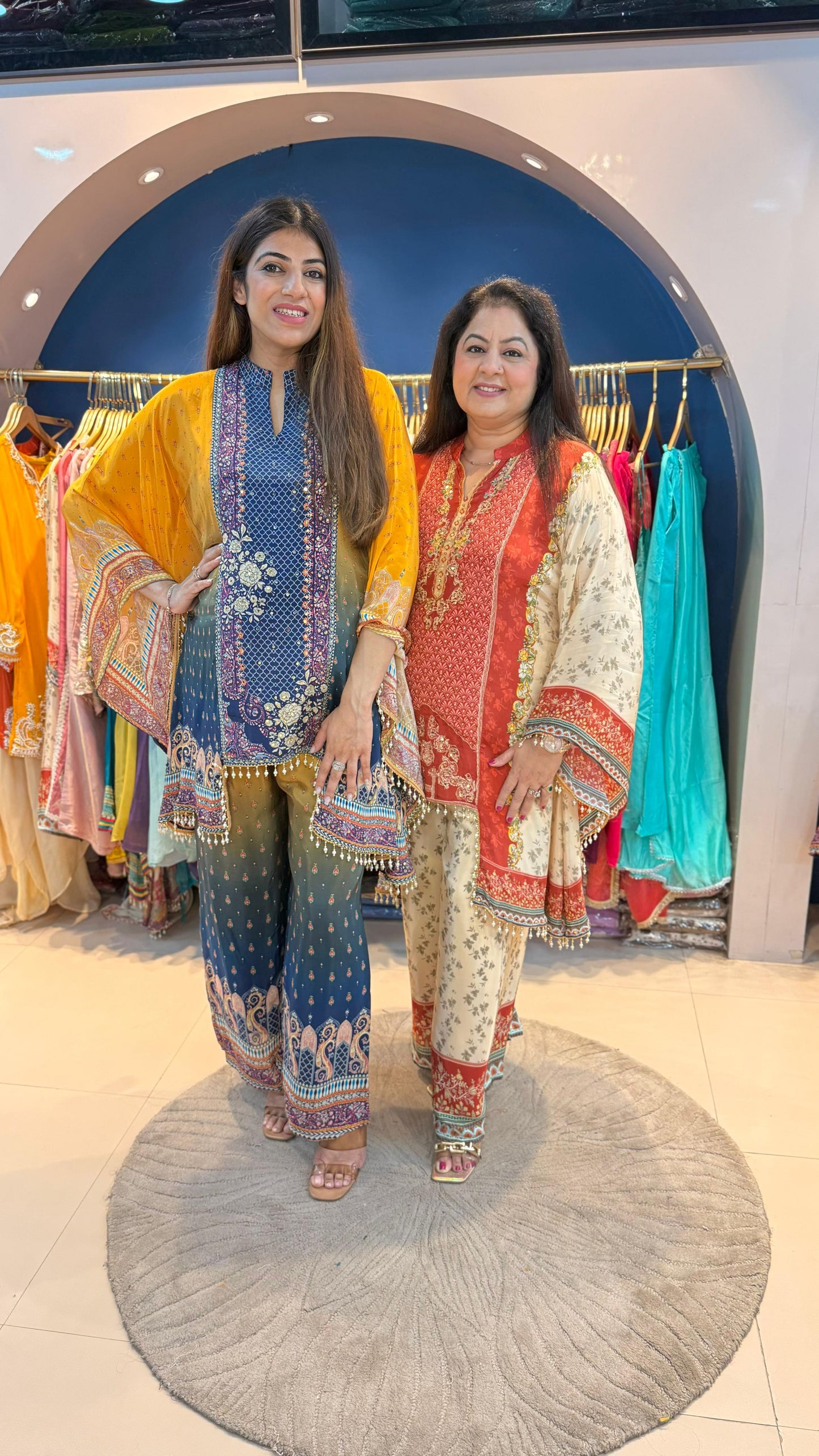 Digital crepe 2 pc kaftan set