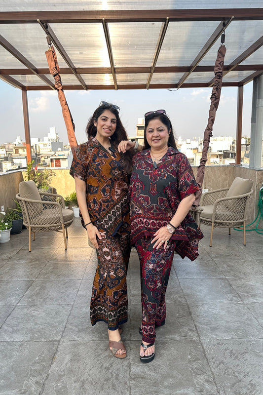 2pc Cotton-Rayon Printed Co-ord Set