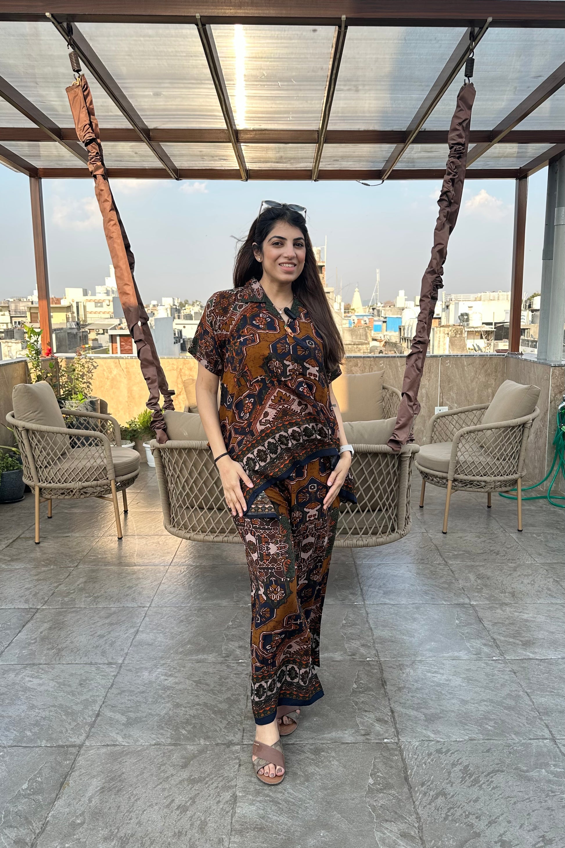 2pc Cotton-Rayon Printed Co-ord Set – Raas by Riya