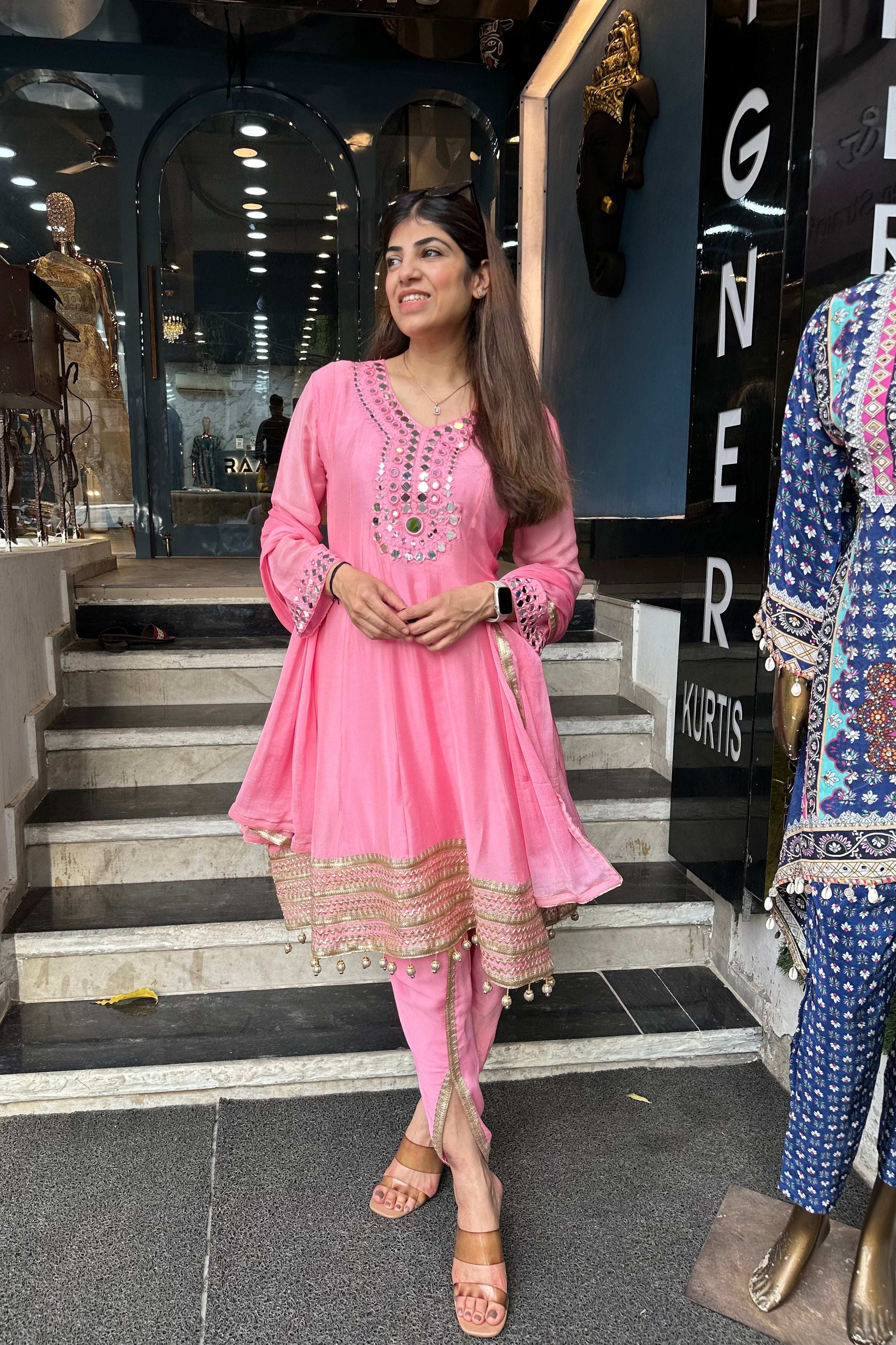 3pc Chinon Partywear Suit Paired With Tulip Pants