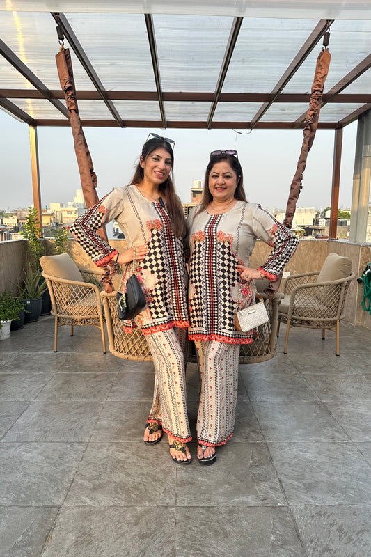 2pc Cotton-Muslin Pakistani Printed Co-ord Set