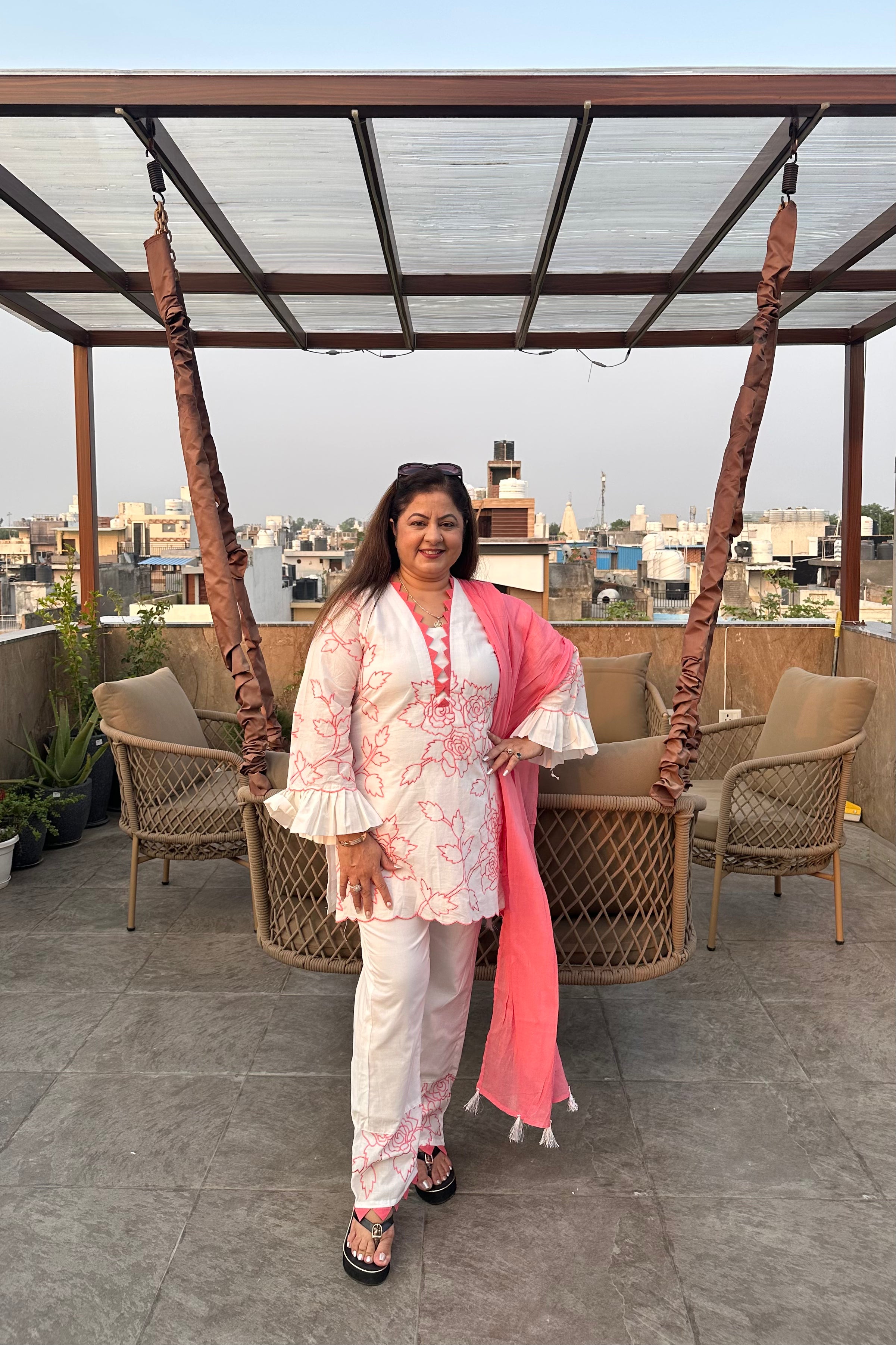 3pc Cotton Embroidered Suit With Dupatta