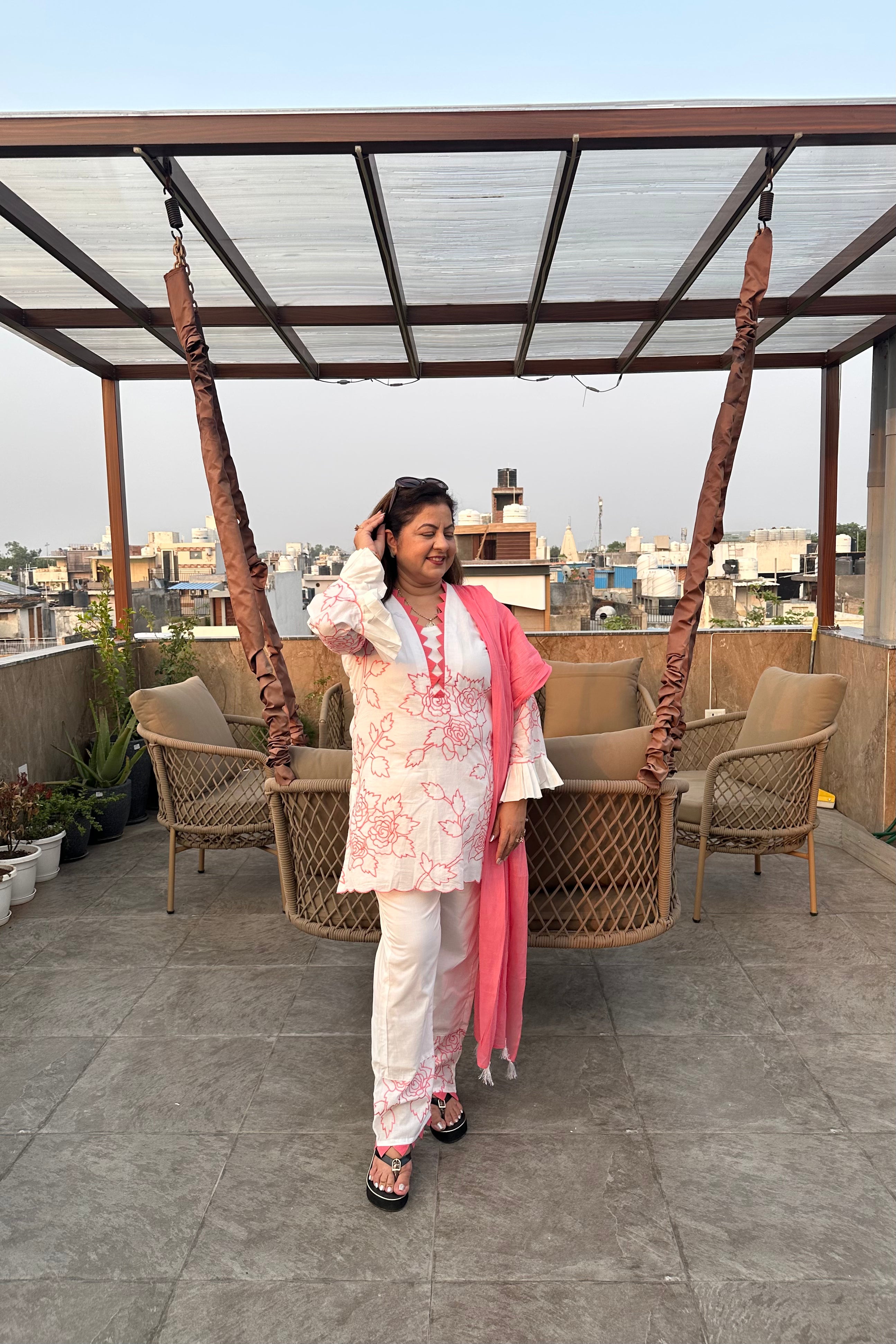 3pc Cotton Embroidered Suit With Dupatta