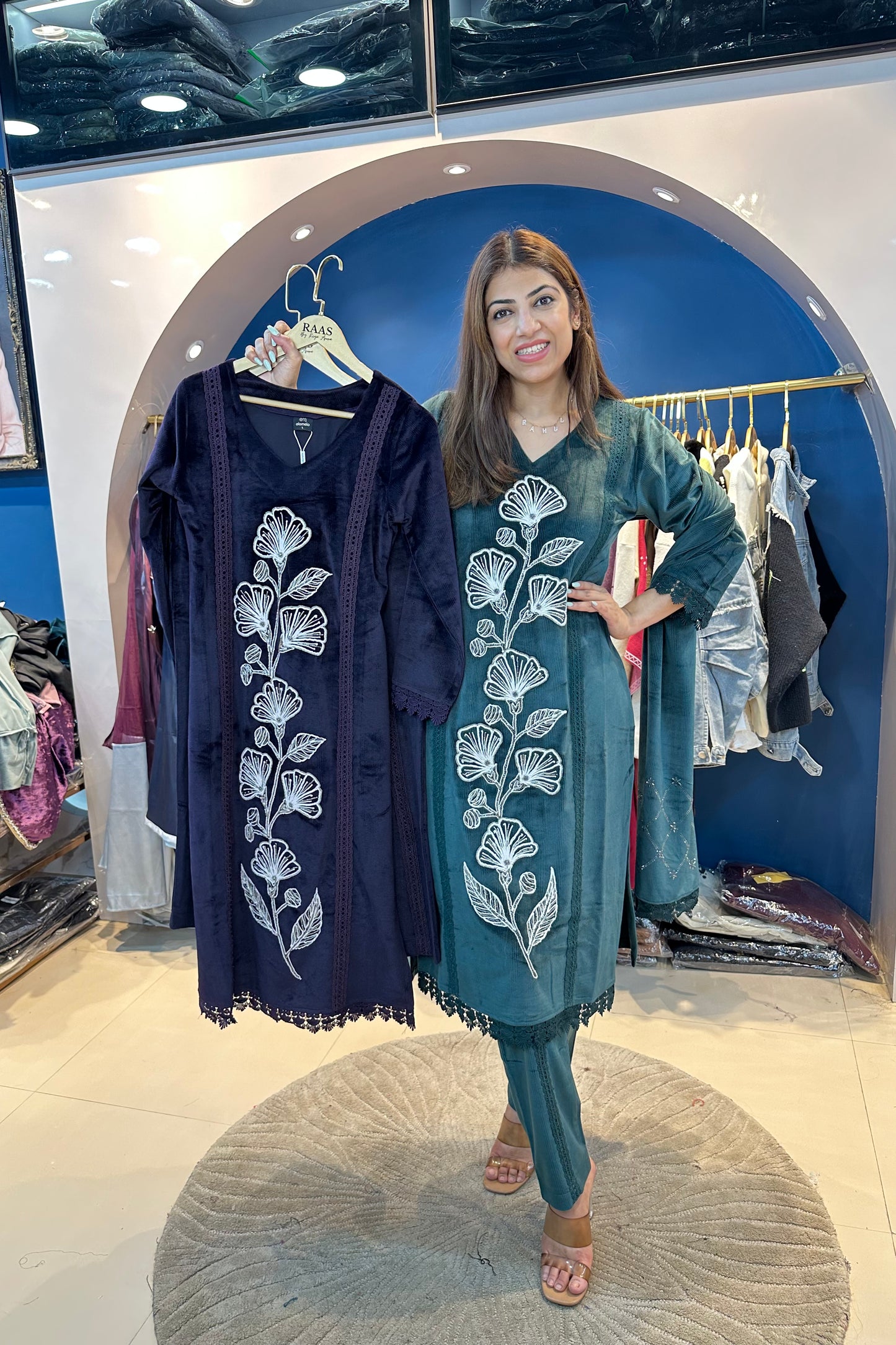 3pc Velvet Suit – Raas by Riya