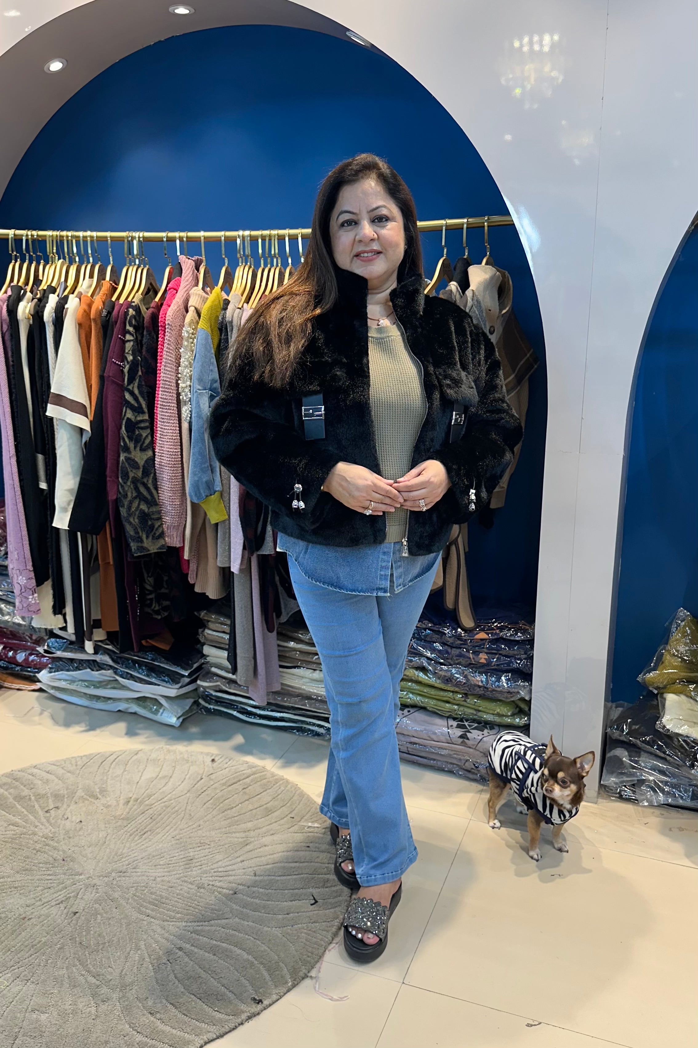 Full Sleeves Fur Jacket