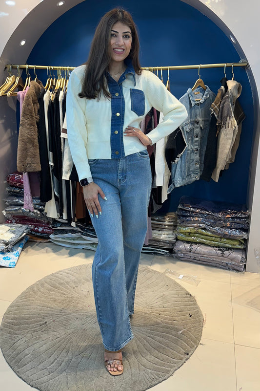 Denim Sweater(Only Sweater)