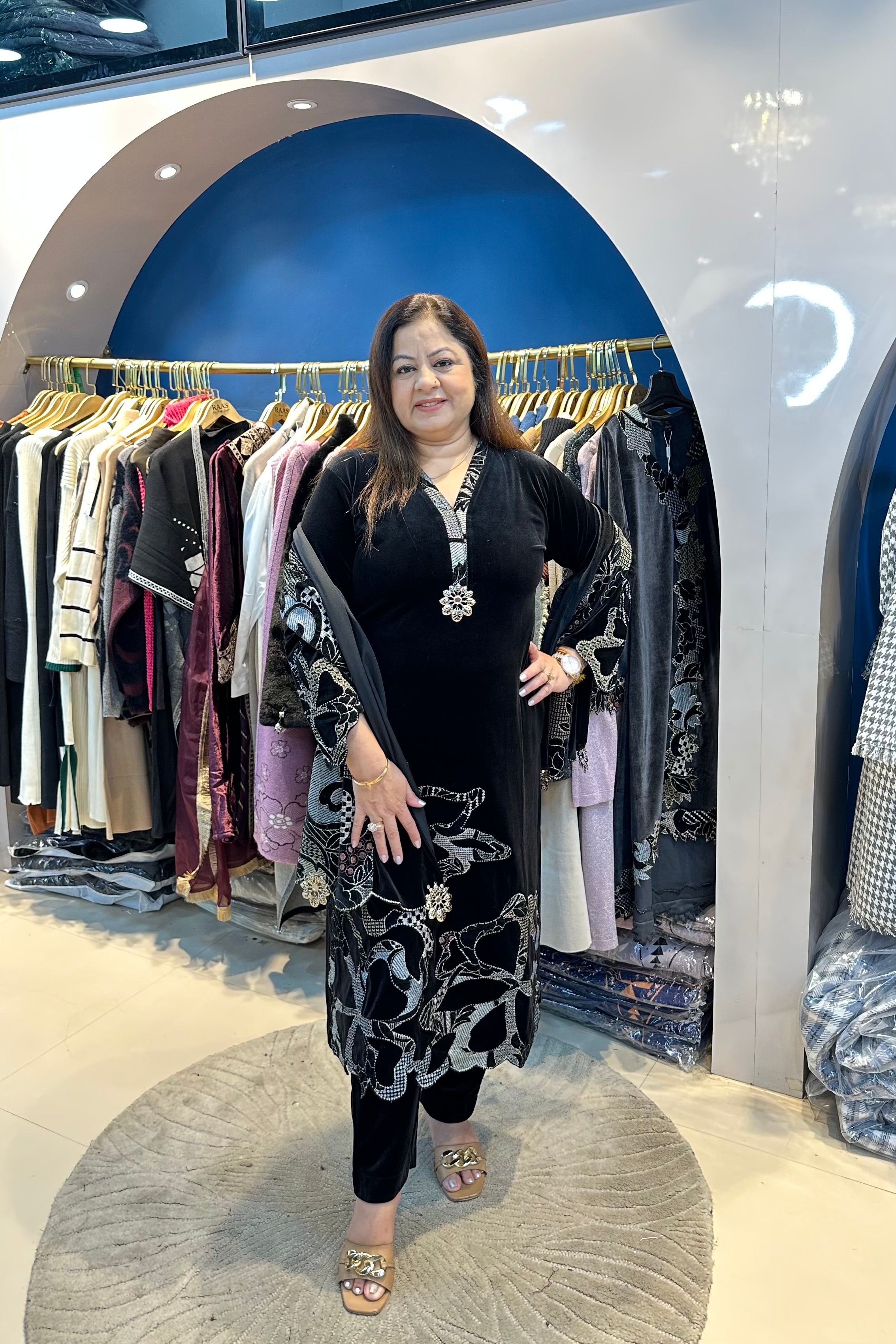 3pc Velvet Partywear Suit
