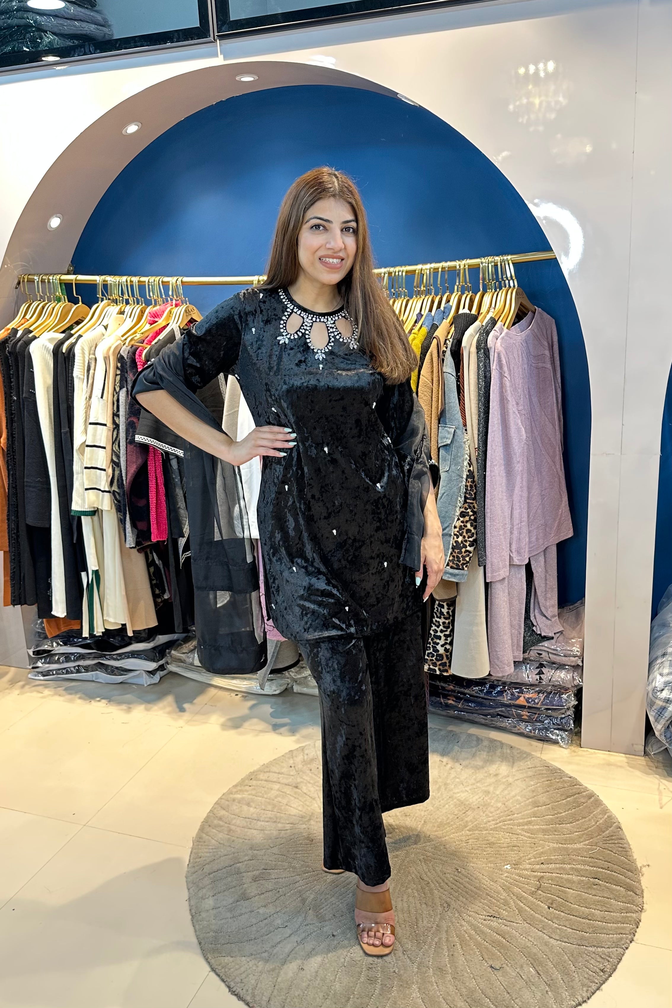 3pc Velvet Partywear Suit