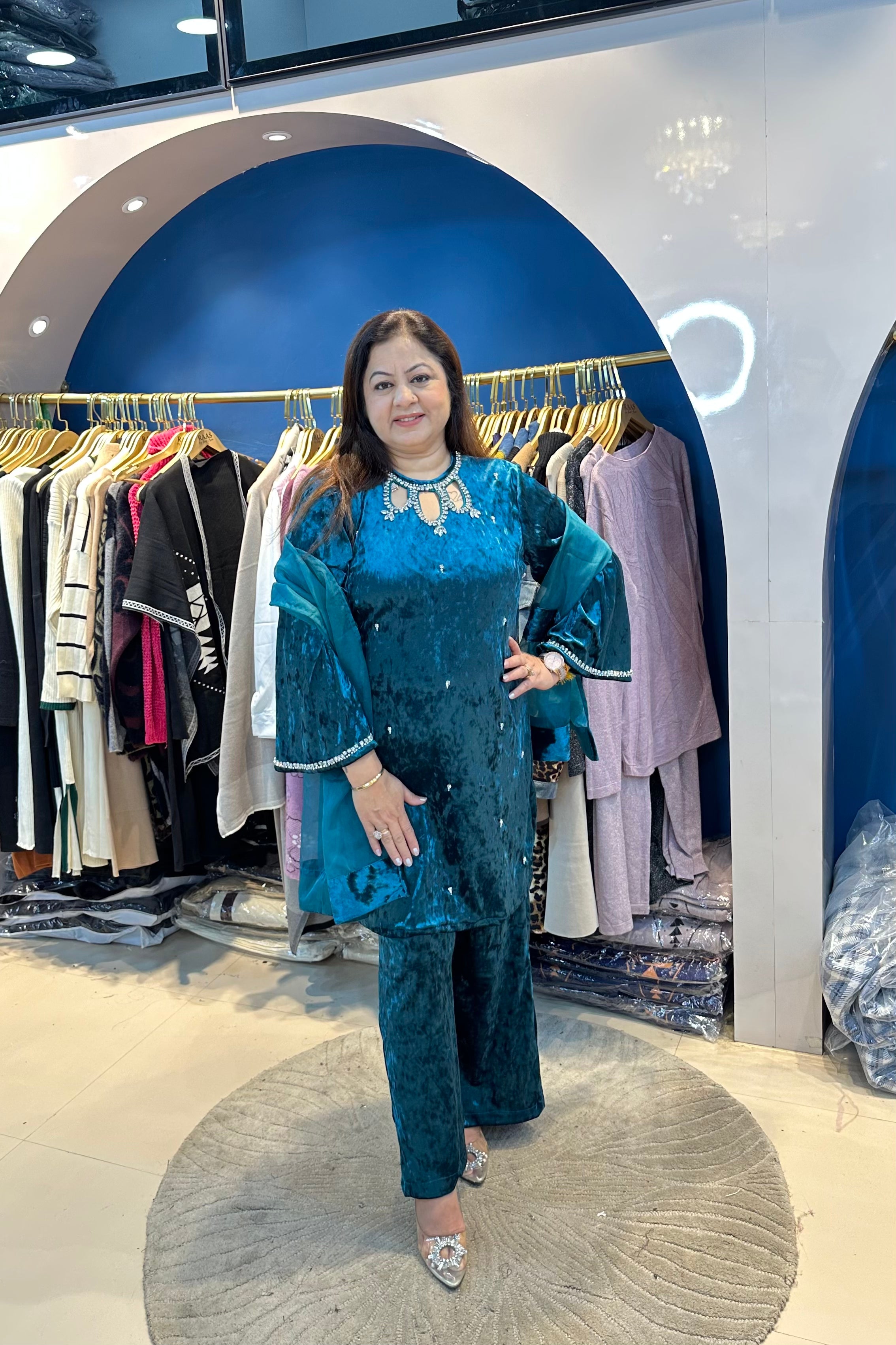 3pc Velvet Partywear Suit