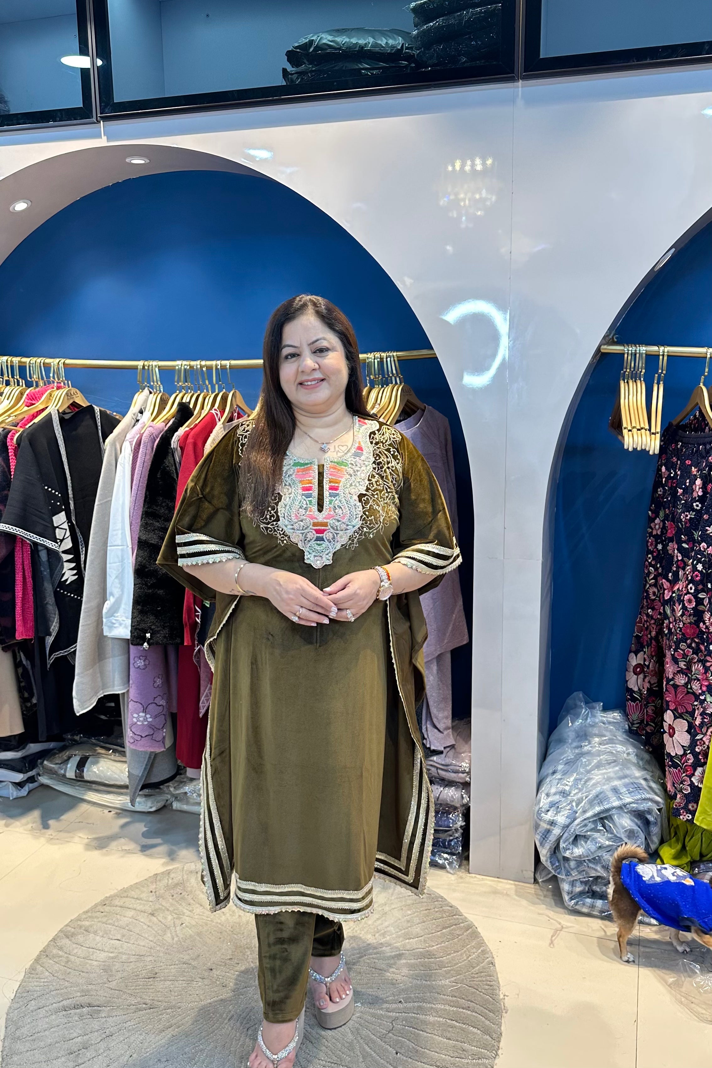 2pc Velvet Partywear Kaftan Set