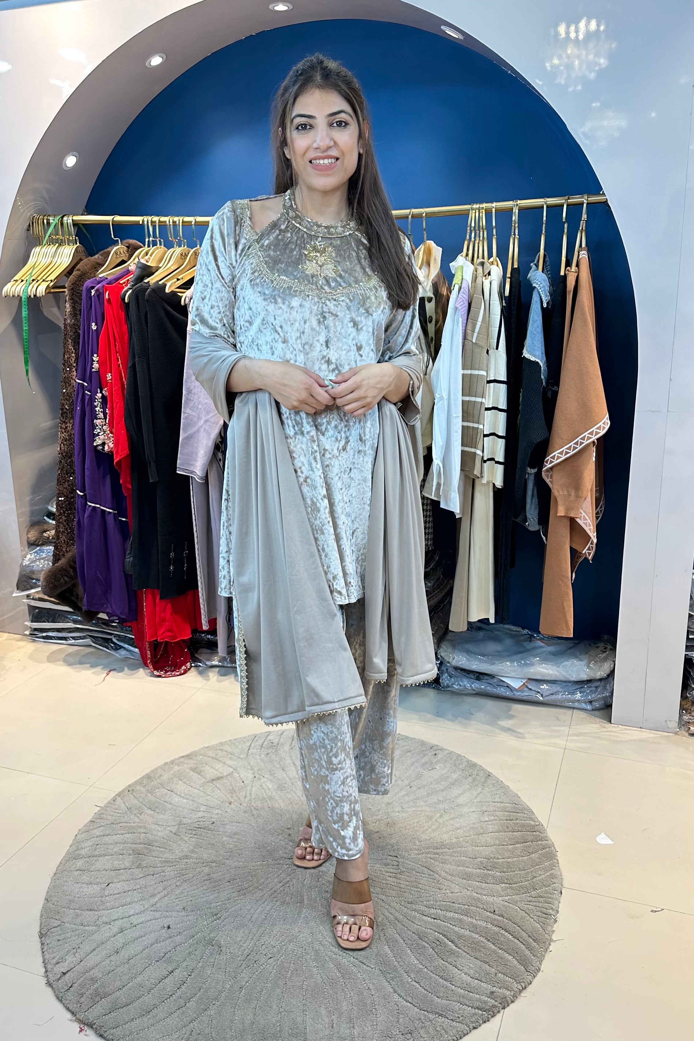 3pc Velvet Party-wear Suit