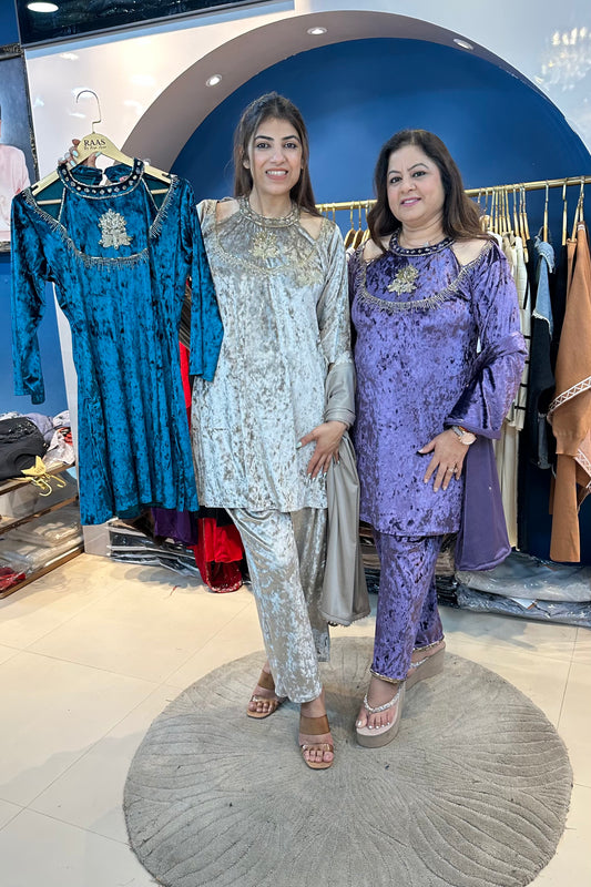 3pc Velvet Party-wear Suit
