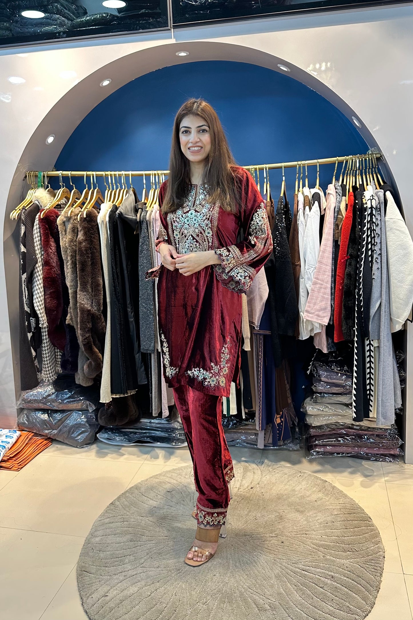 Velvet Pakistani Co-ord Set