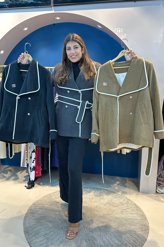 Woolen Overcoat With Belt