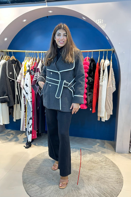 Woolen Overcoat With Belt