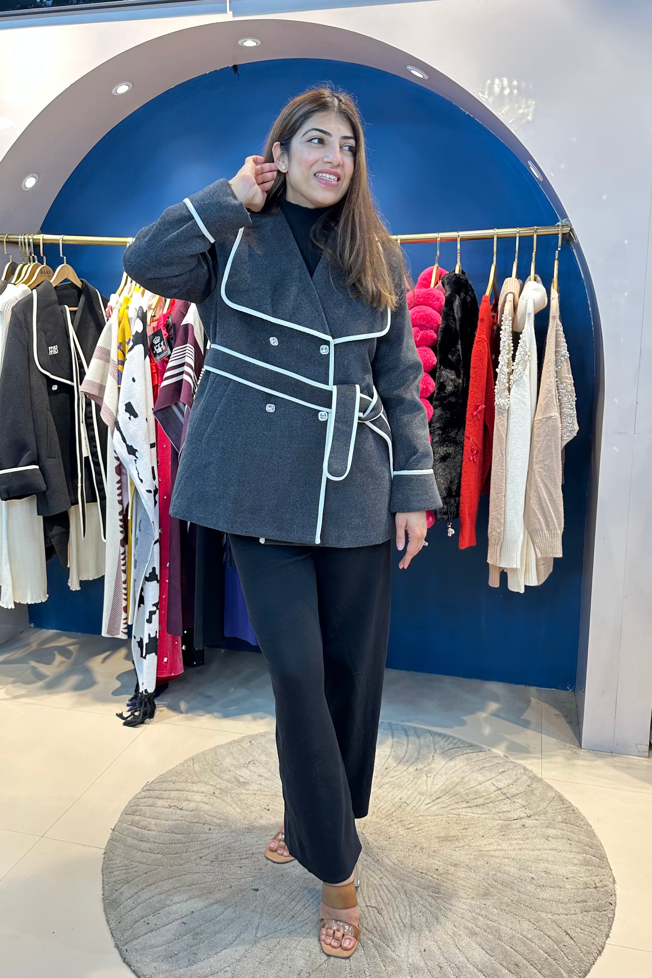 Woolen Overcoat With Belt