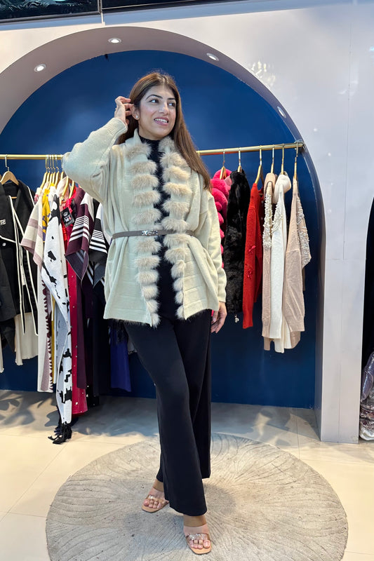 Woolen Cardigan Without Belt