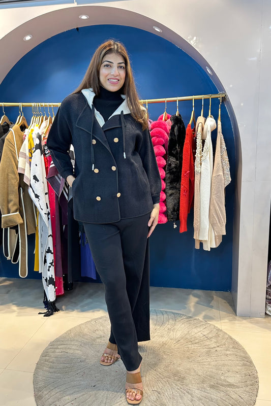 Woolen Jacket With Zipper