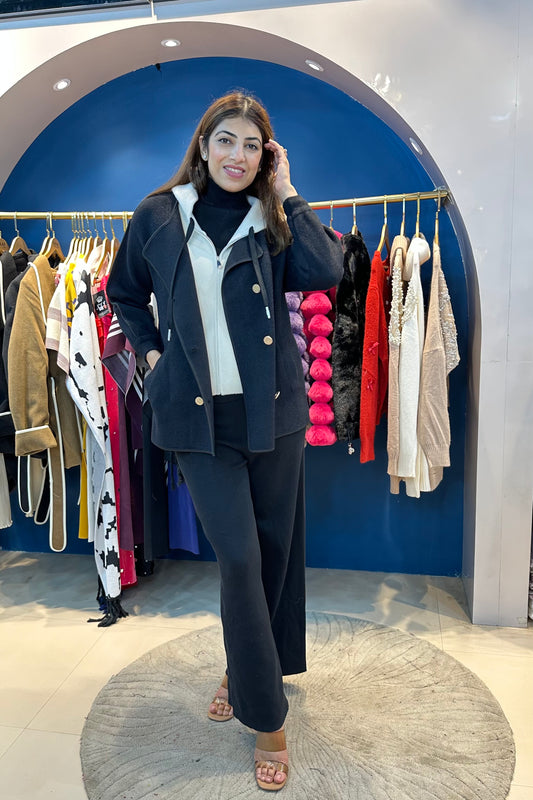 Woolen Jacket With Zipper