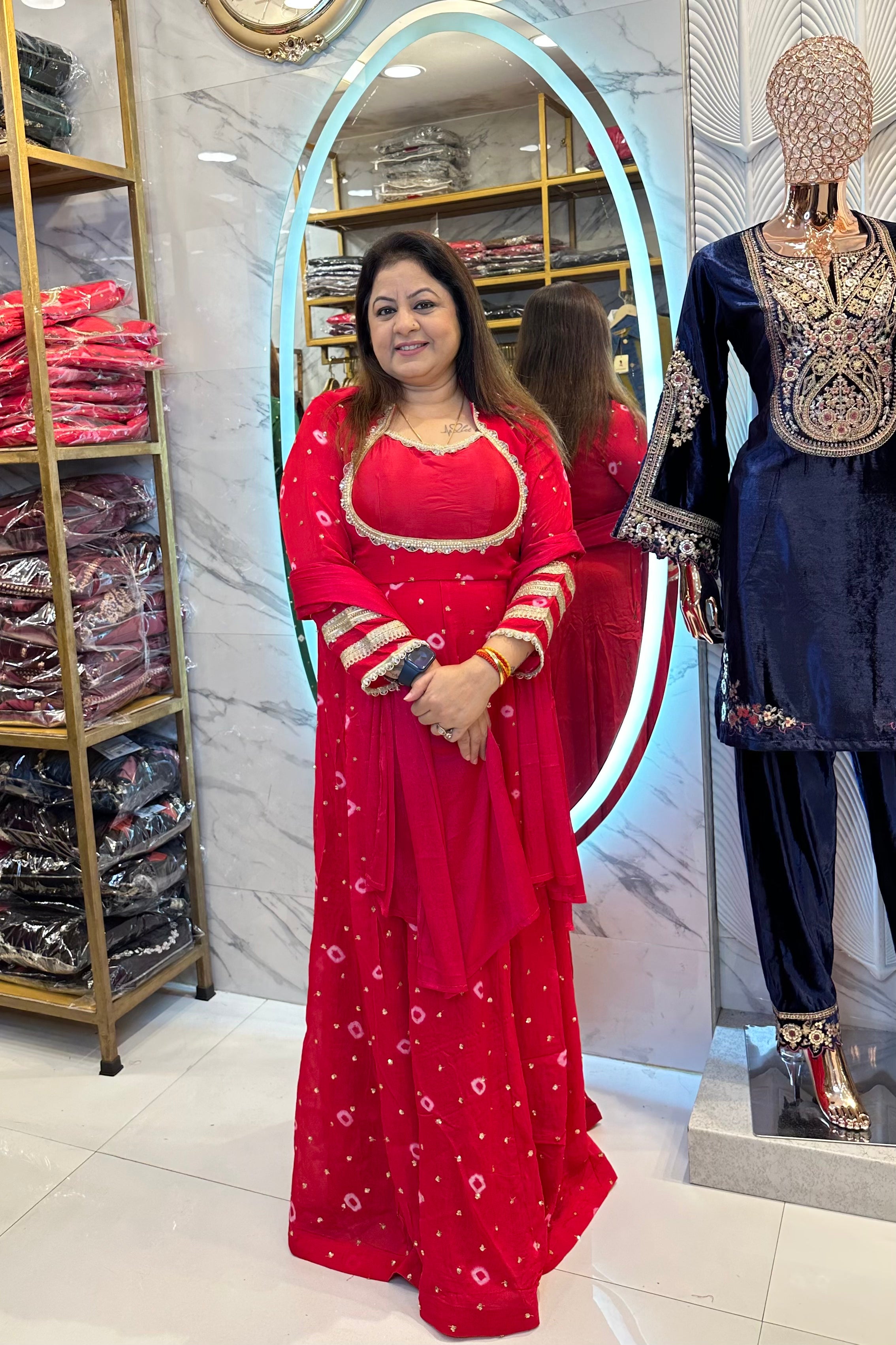 One Piece Badhani Anarkali With dupatta
