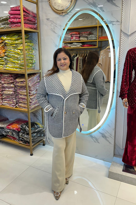 Woolen Overcoat With Belt