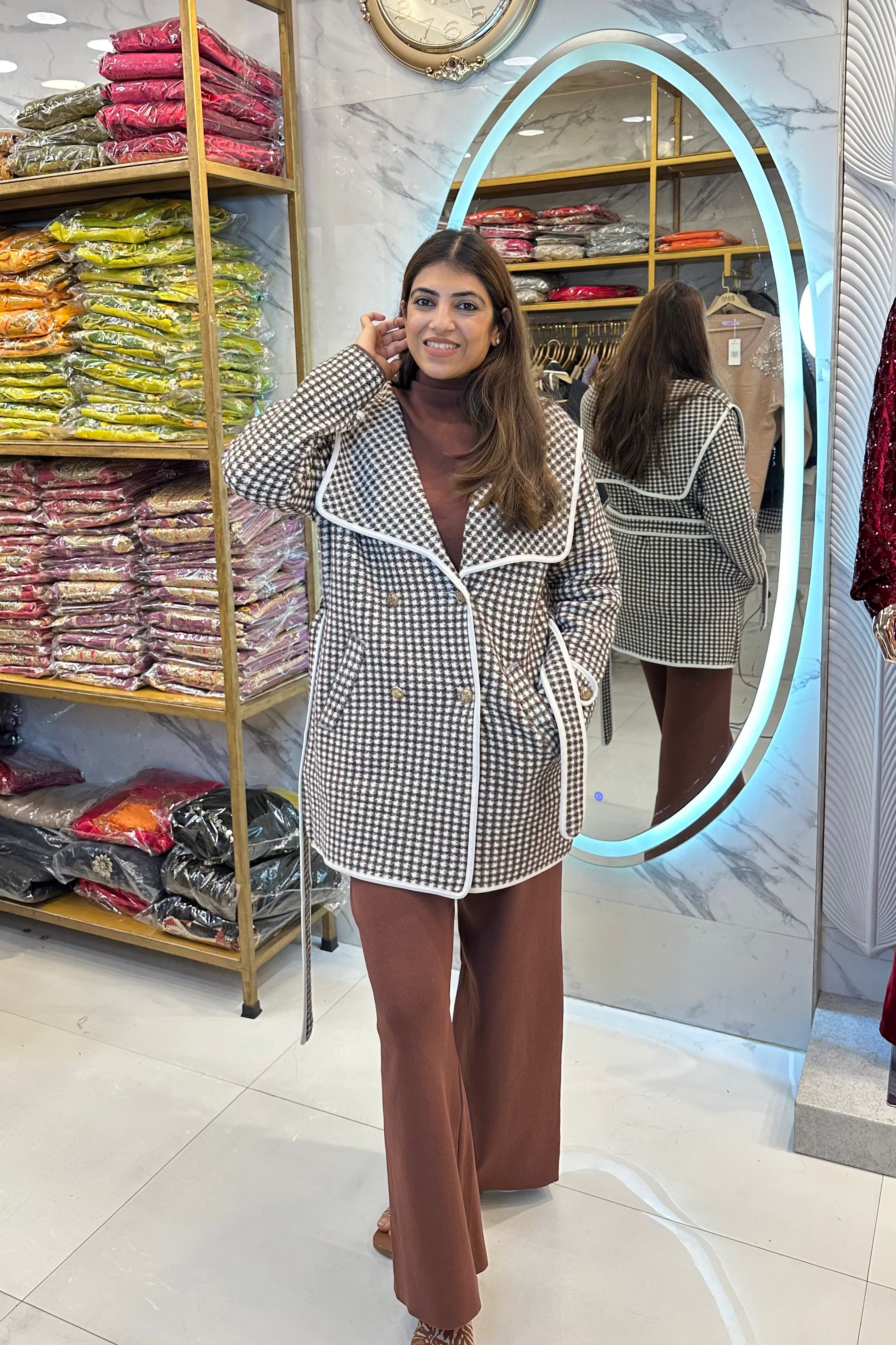 Woolen Overcoat With Belt