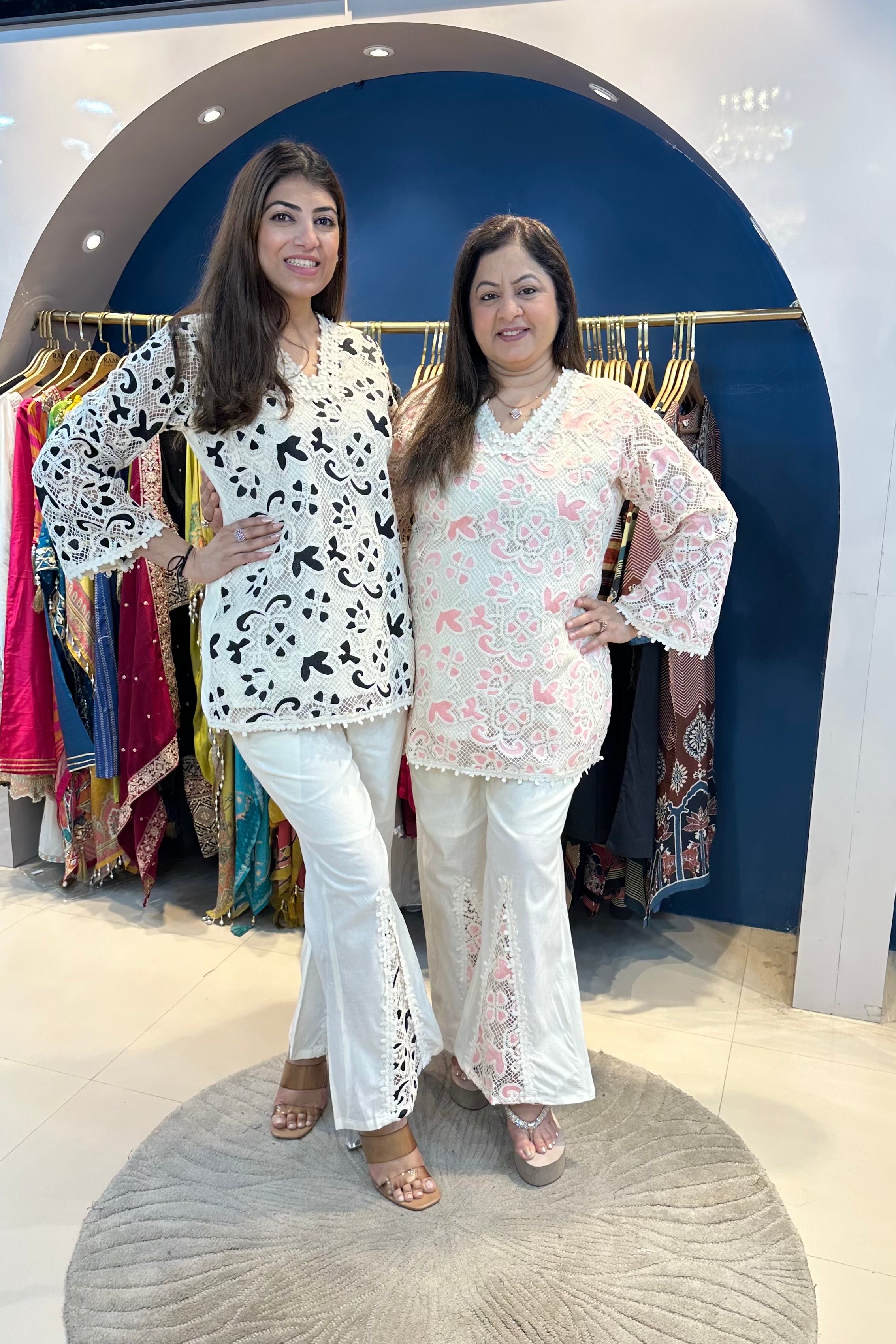 2pc schiffli Co-ord Set