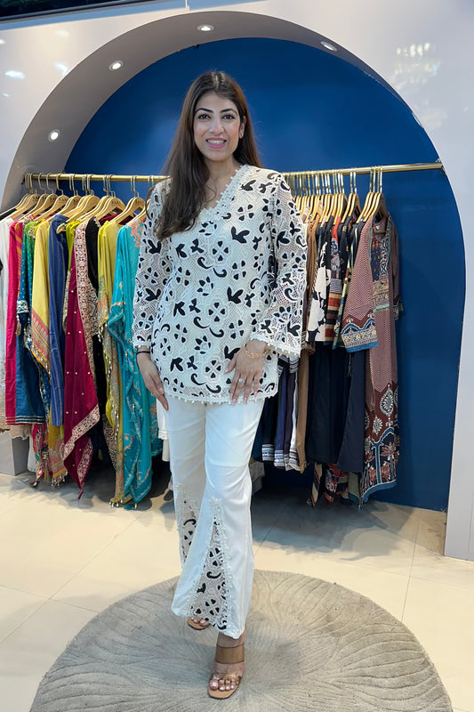 2pc schiffli Co-ord Set