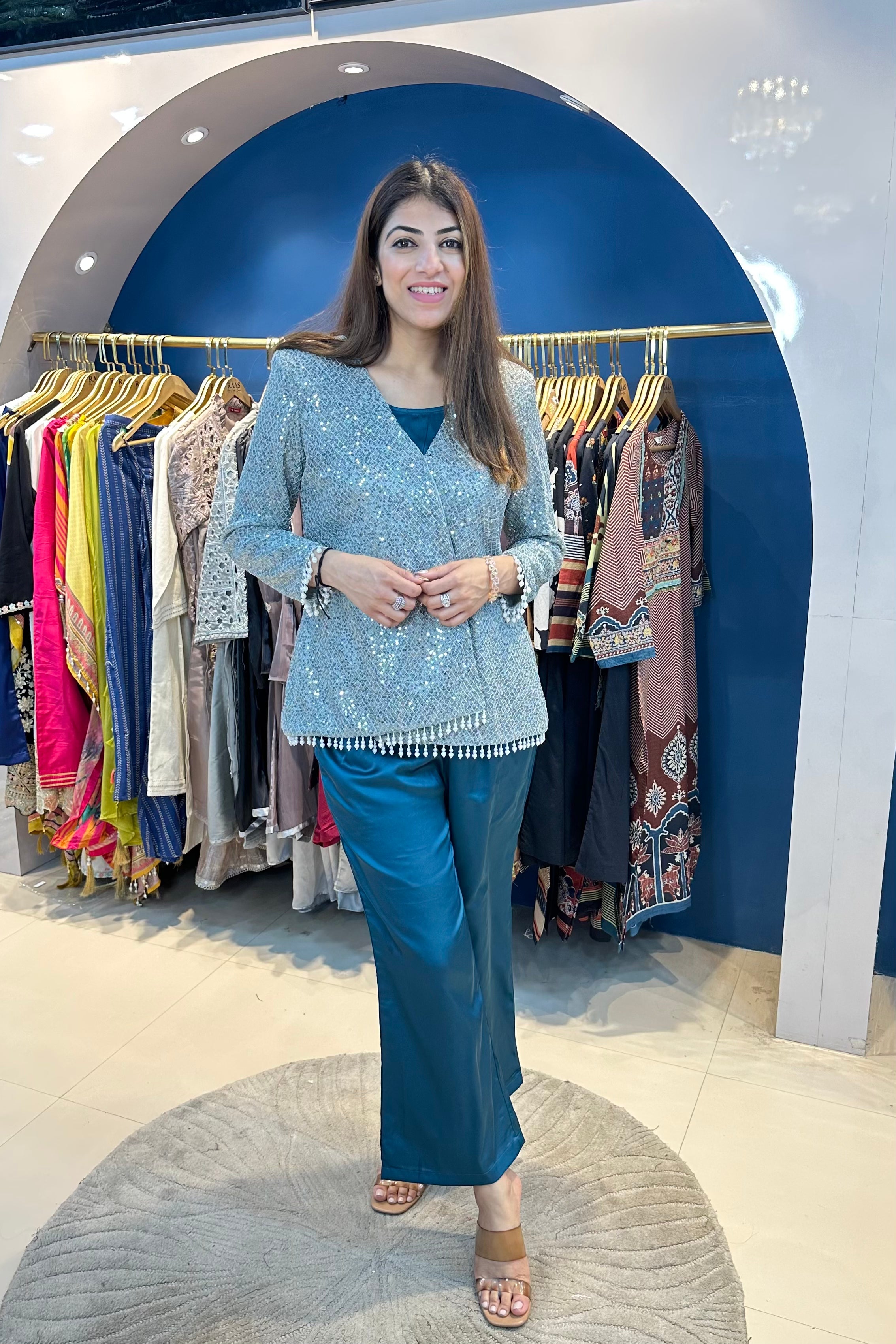3pc Partywear Indowestern Set