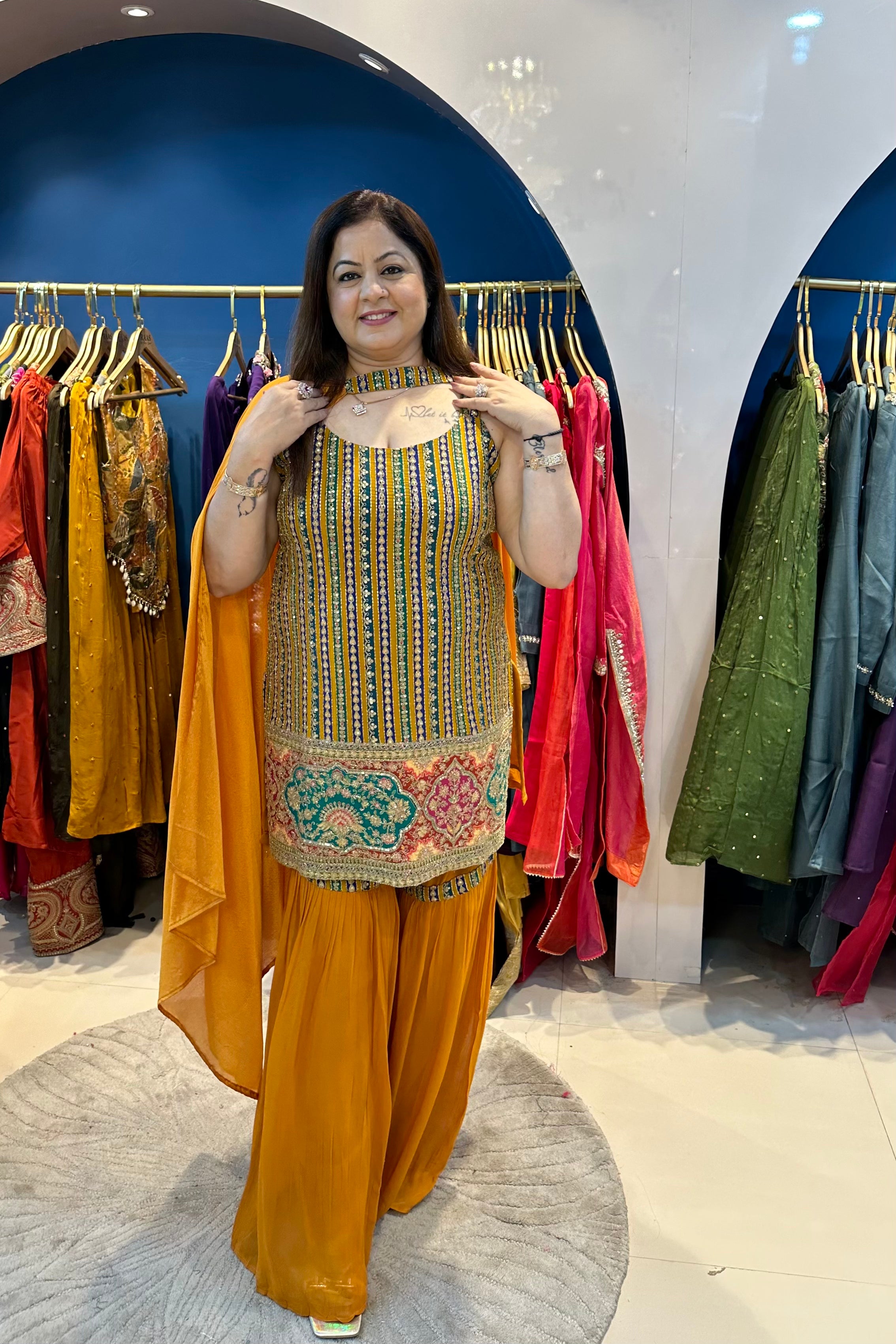 3pc Heavy Sharara Set
