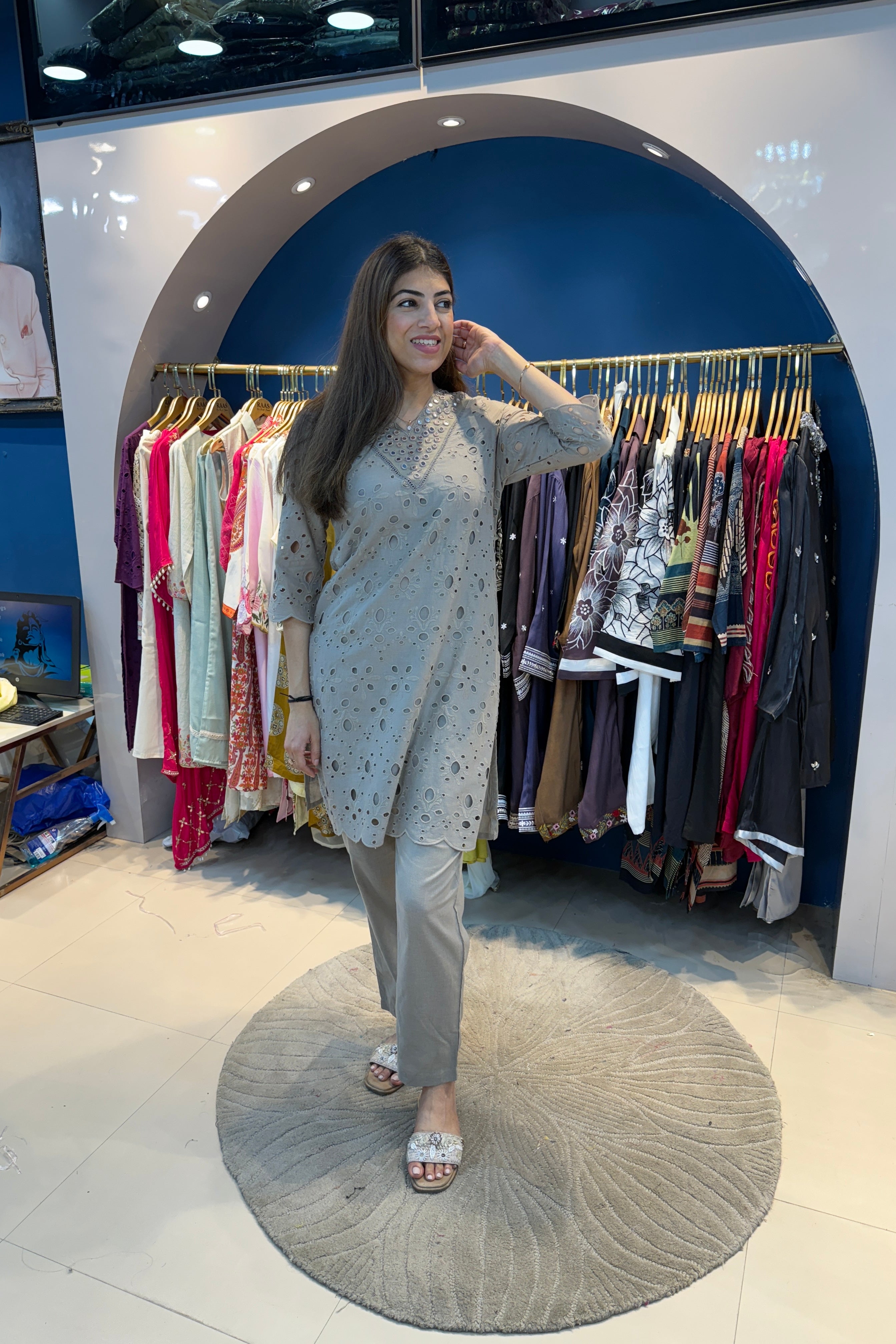 2pc schiffli Co-ord Set