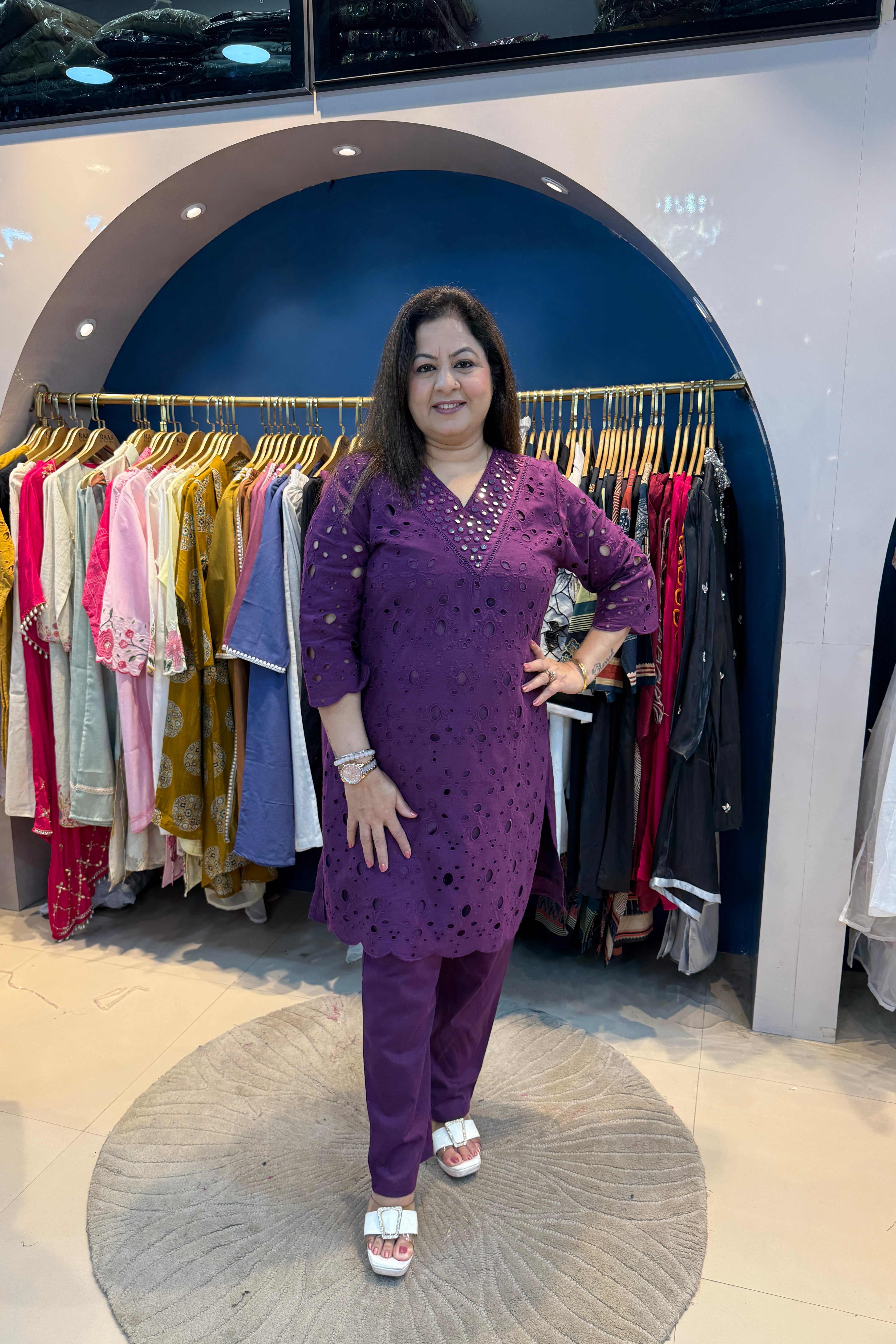 2pc schiffli Co-ord Set