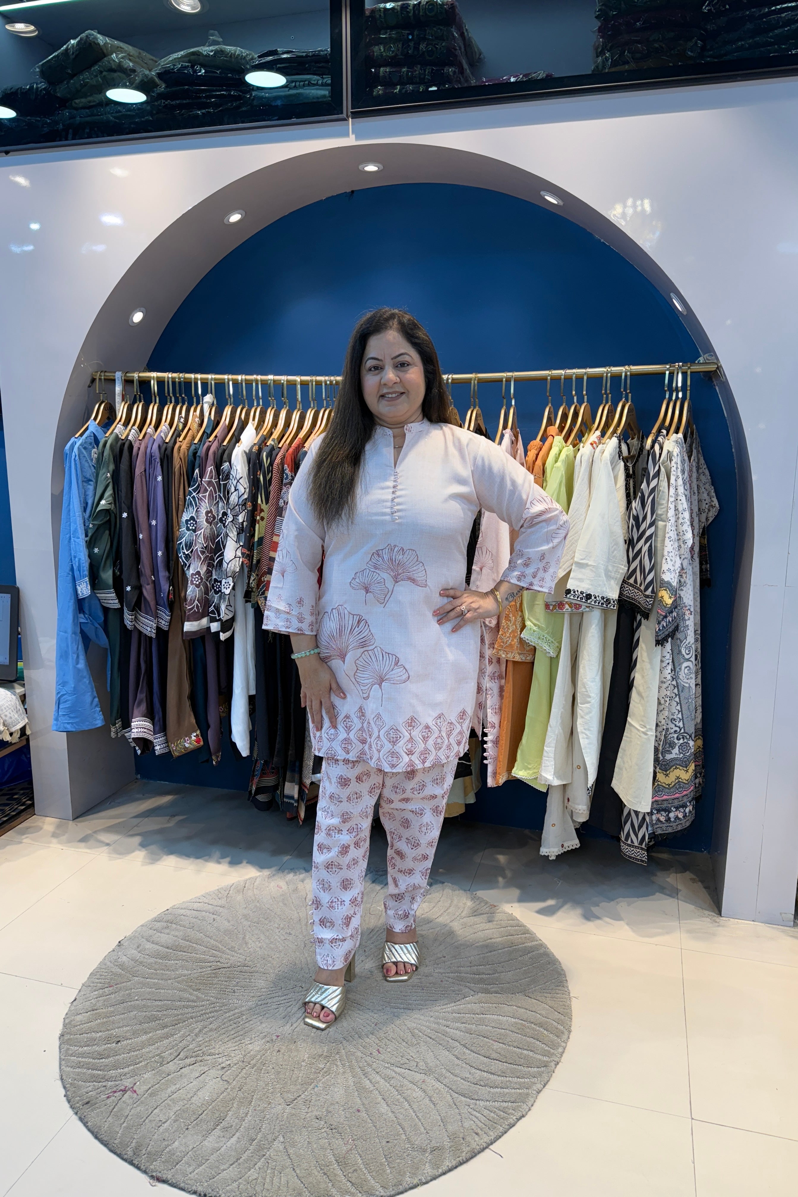 2pc Cotton Co-ord Set With Printed Pants