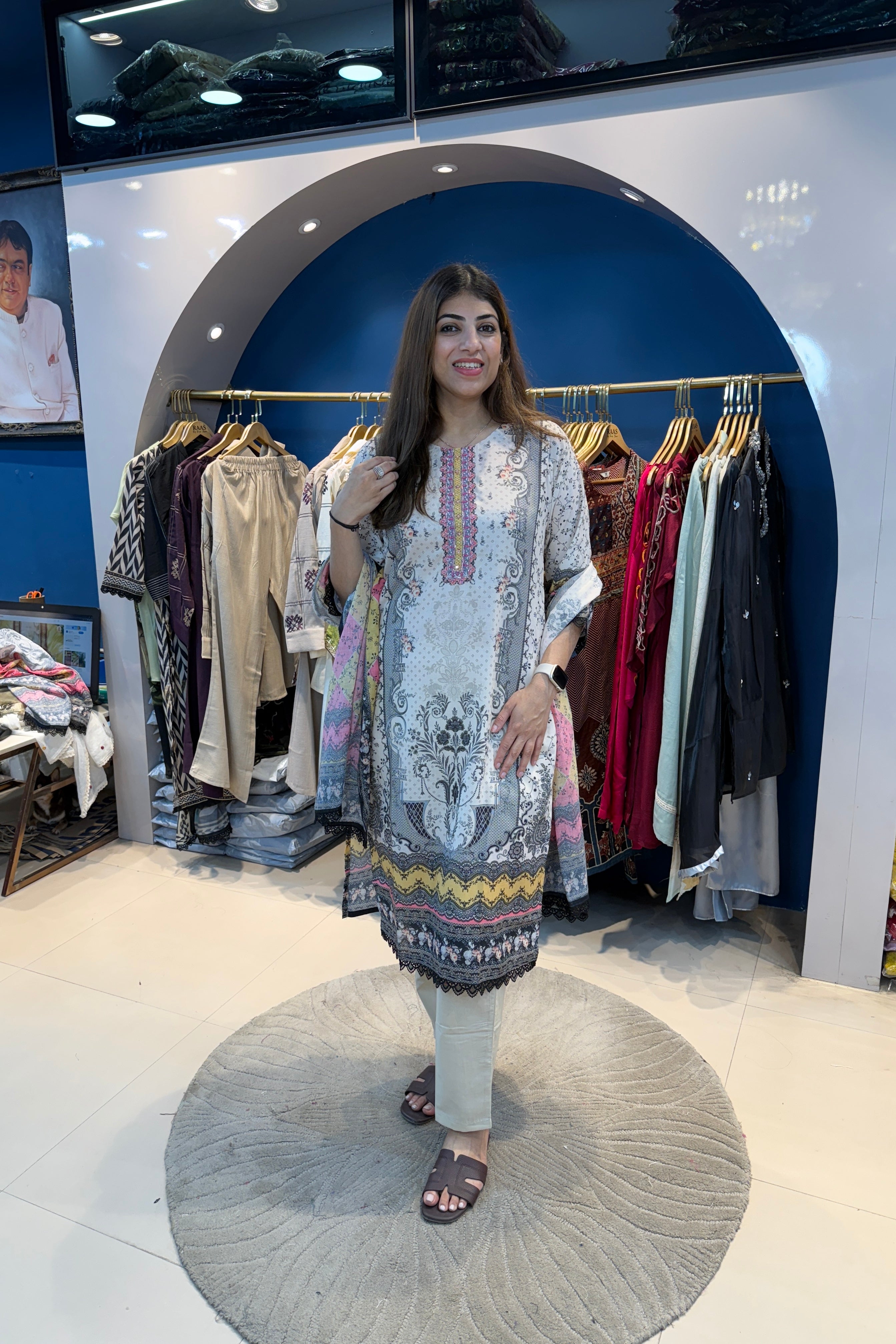 3pc Cotton Pakistani Suit With Digital Printed Dupatta