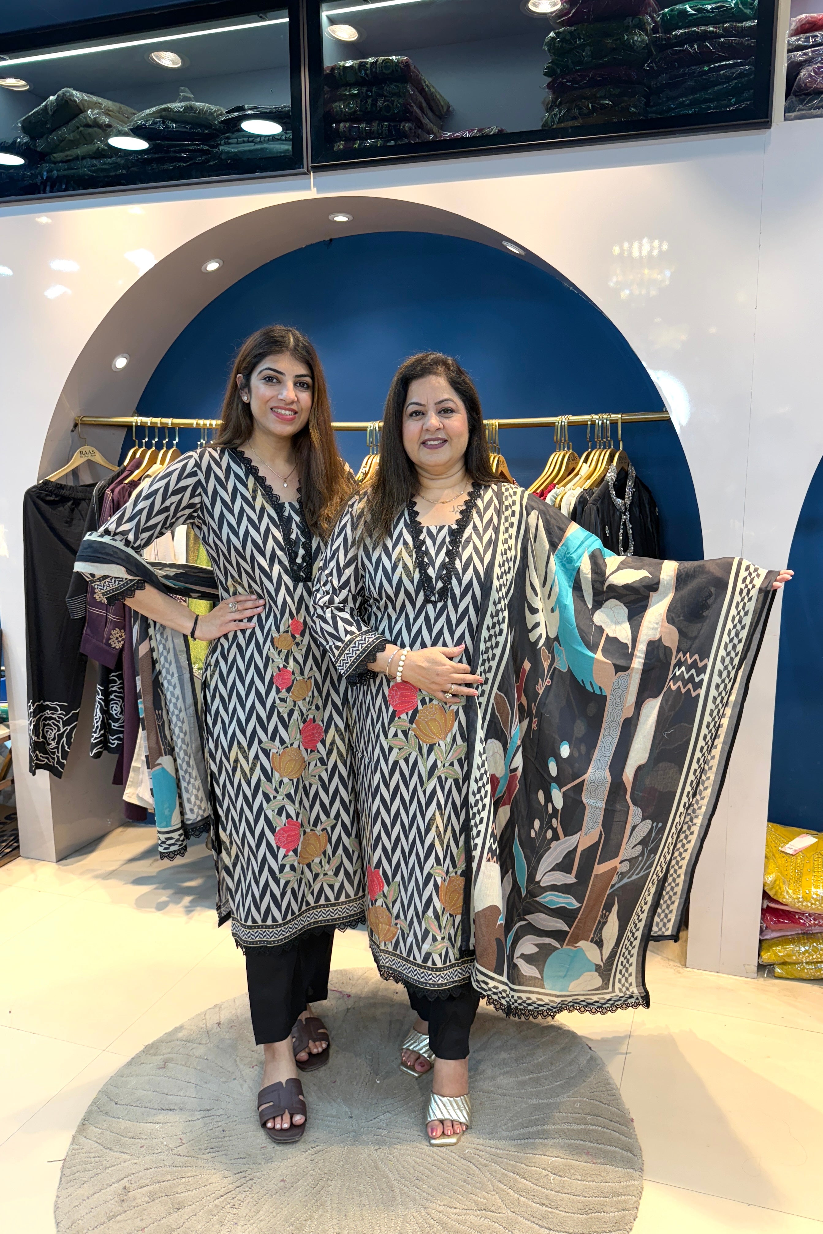 3pc Cotton-Muslin Pakistani Suit With Digital Printed Dupatta
