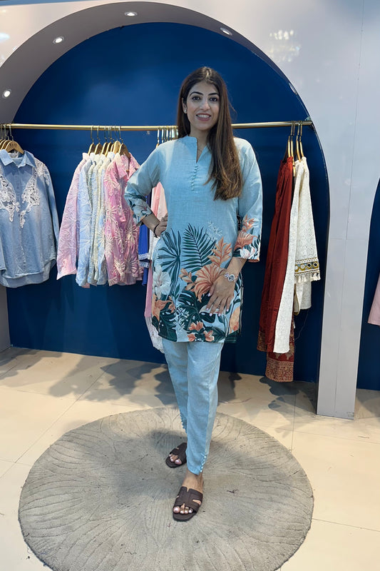 2pc Cotton Printed Co-ord Set