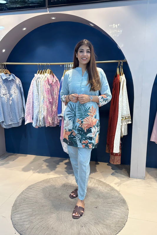 2pc Cotton Printed Co-ord Set