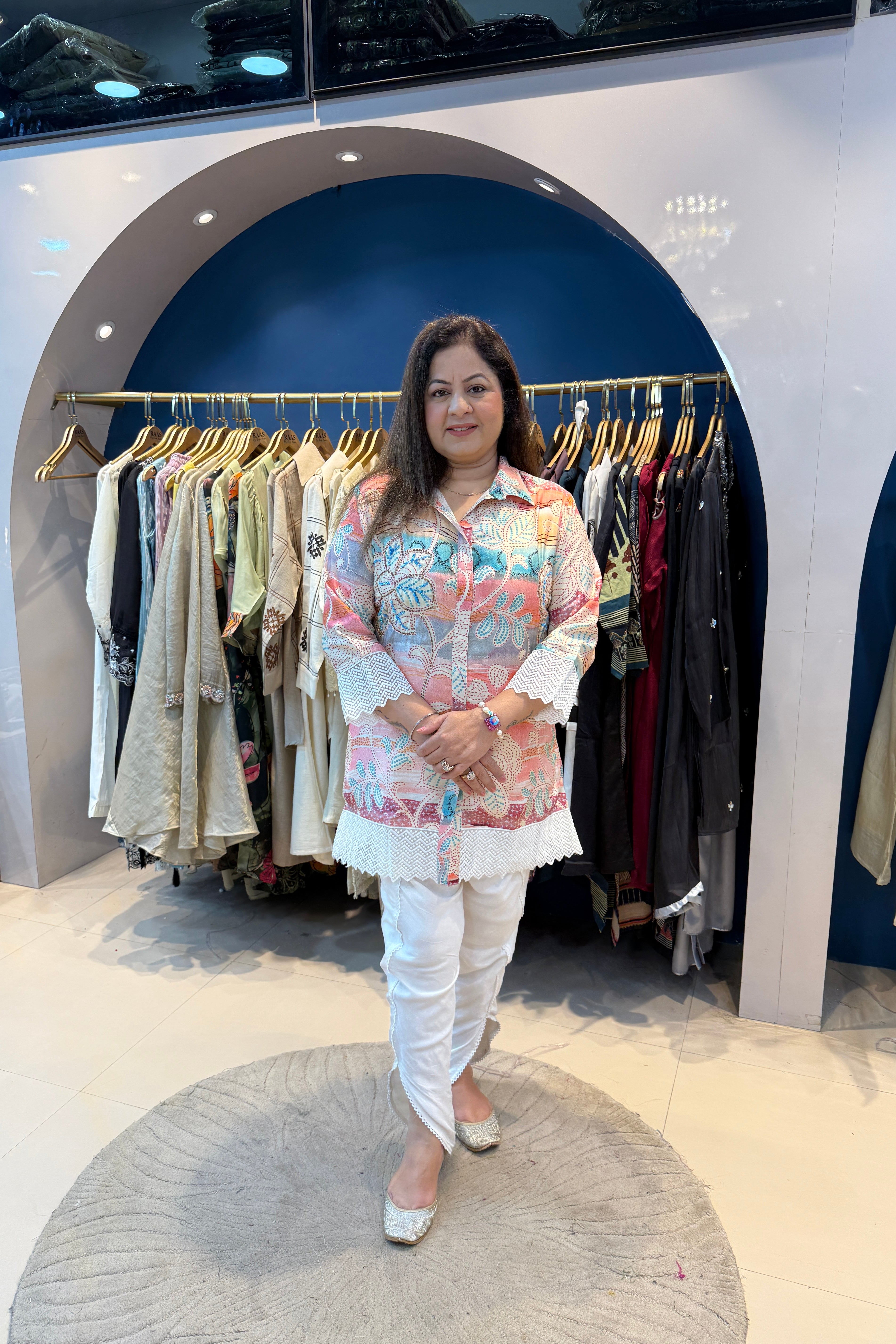 2pc Cotton Co-ord Set With Printed Shirt And Paired With Tulip Pants