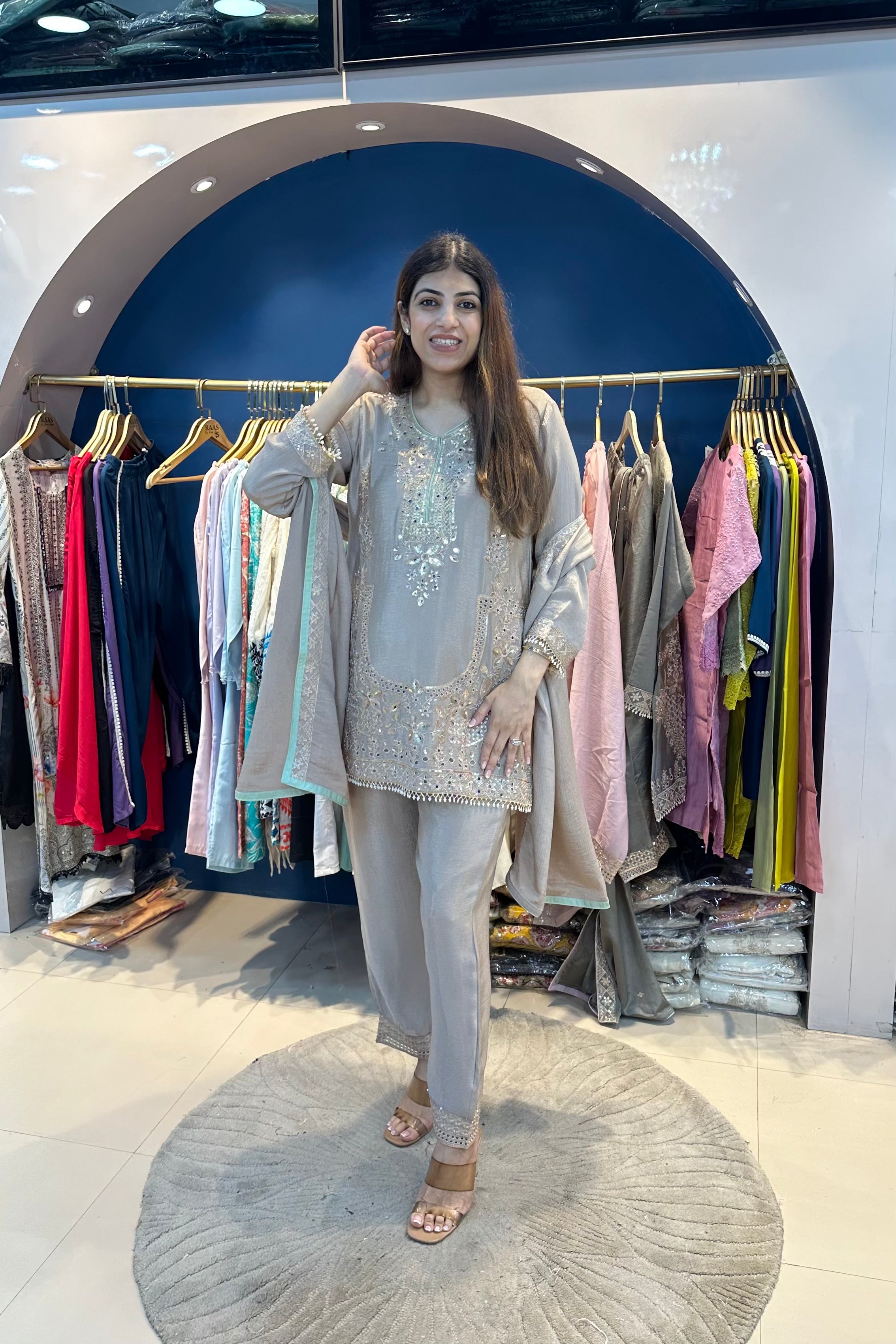 3pc Chinon Partywear Suit