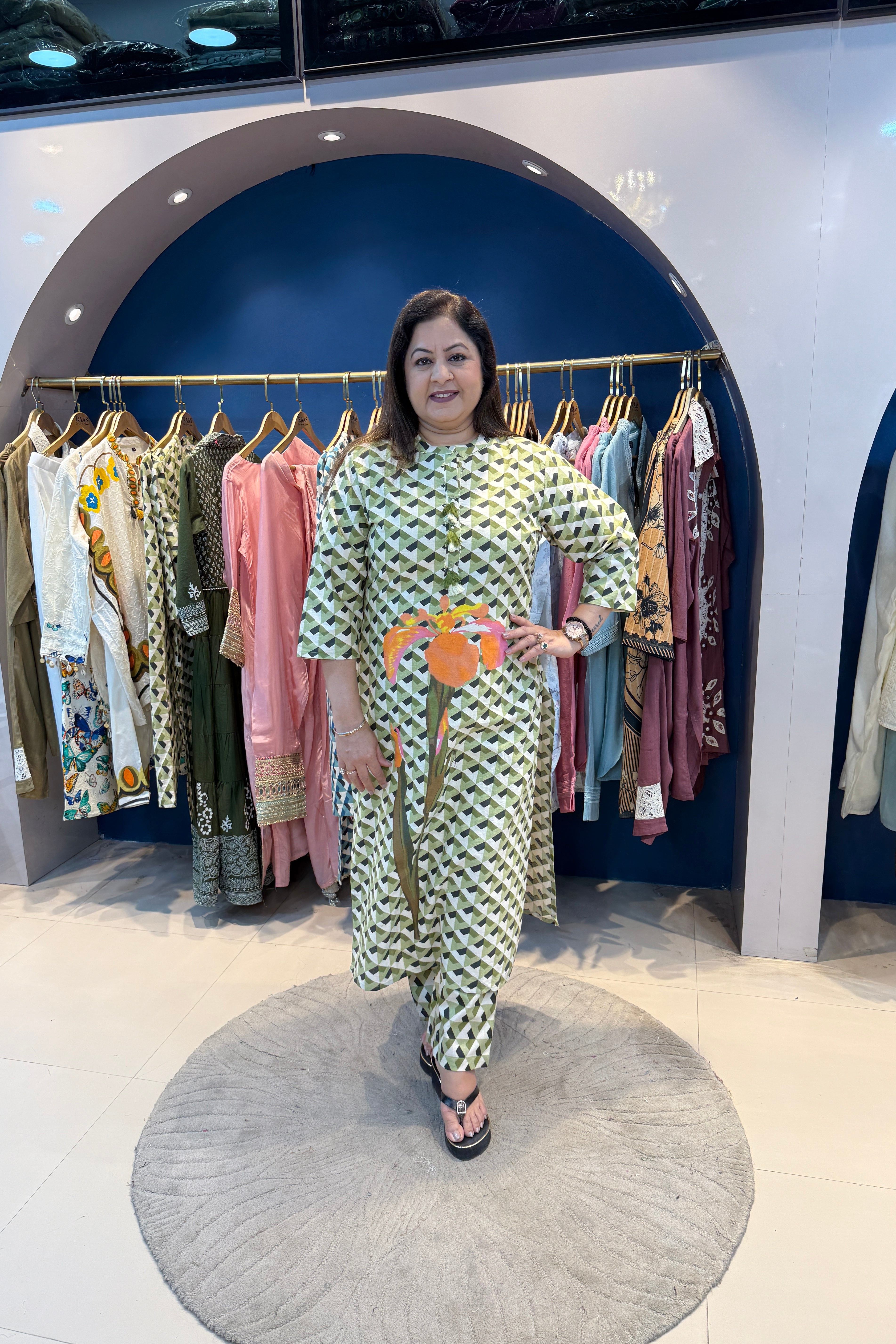 2pc Cotton Check Print Co-ord Set