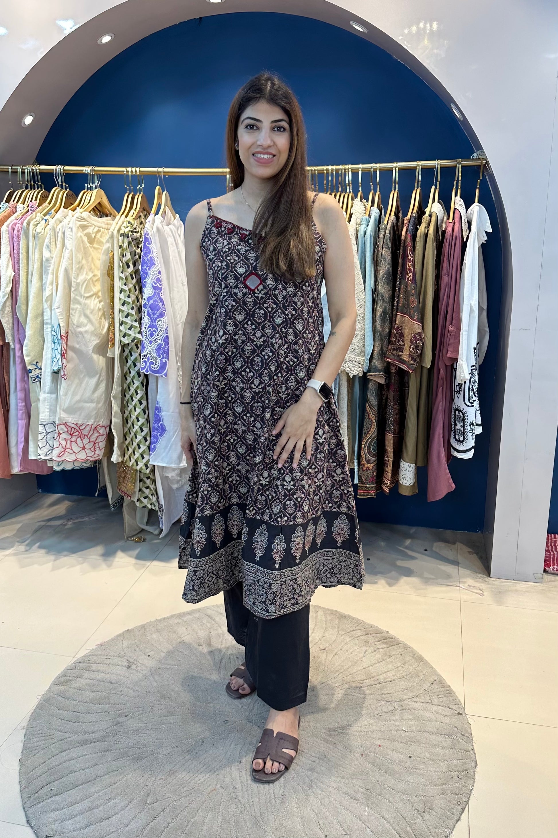 2pc Cotton Sleeveless A-line Co-ord Set – Raas by Riya