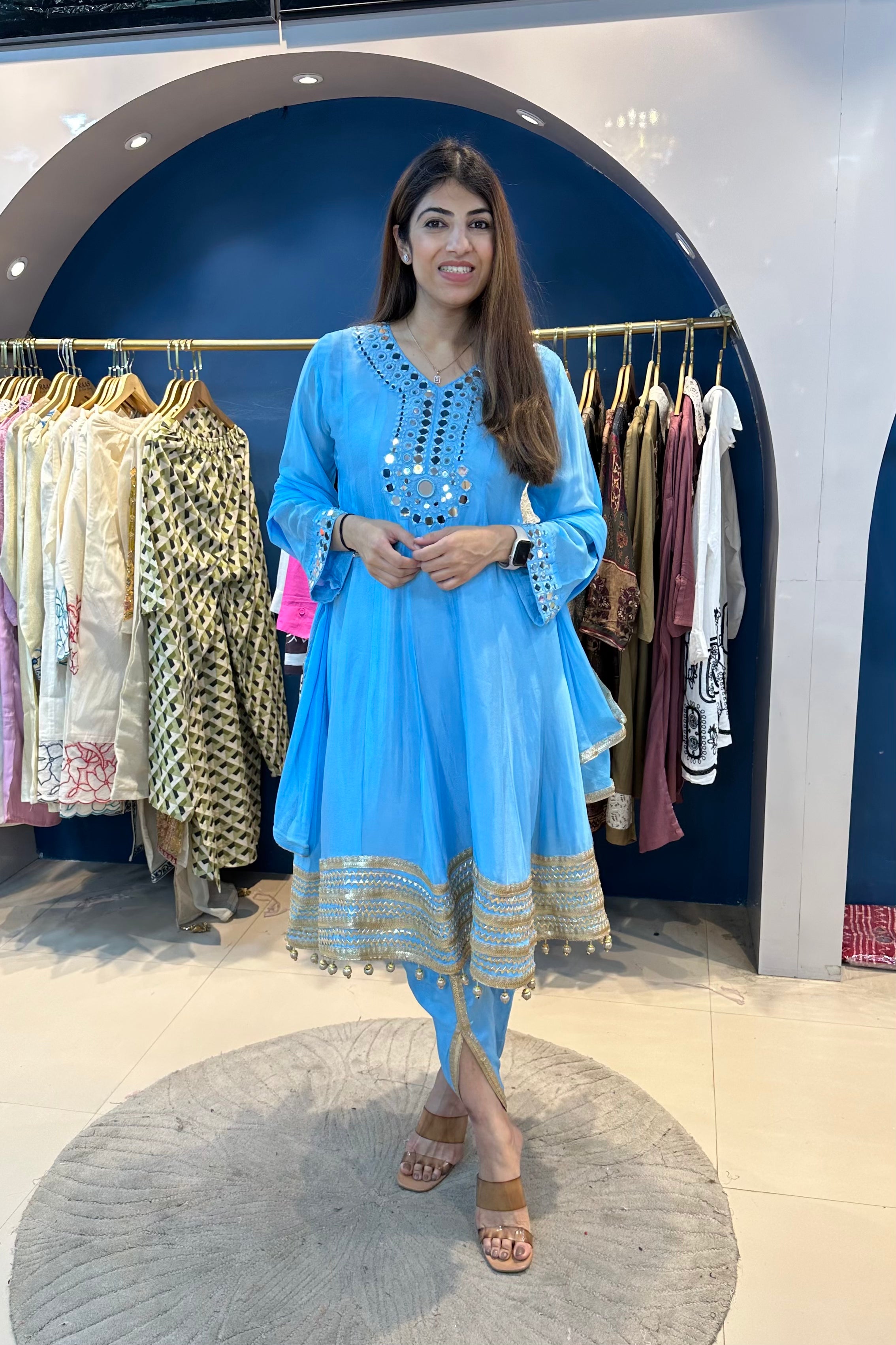 3pc Chinon Partywear Suit Paired With Tulip Pants