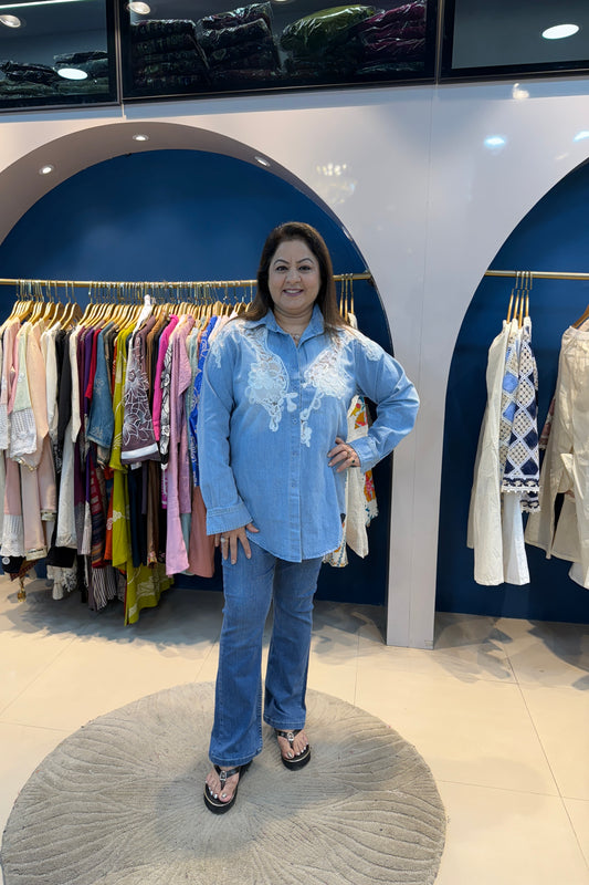 Collar Denim Shirt (Only Shirt)