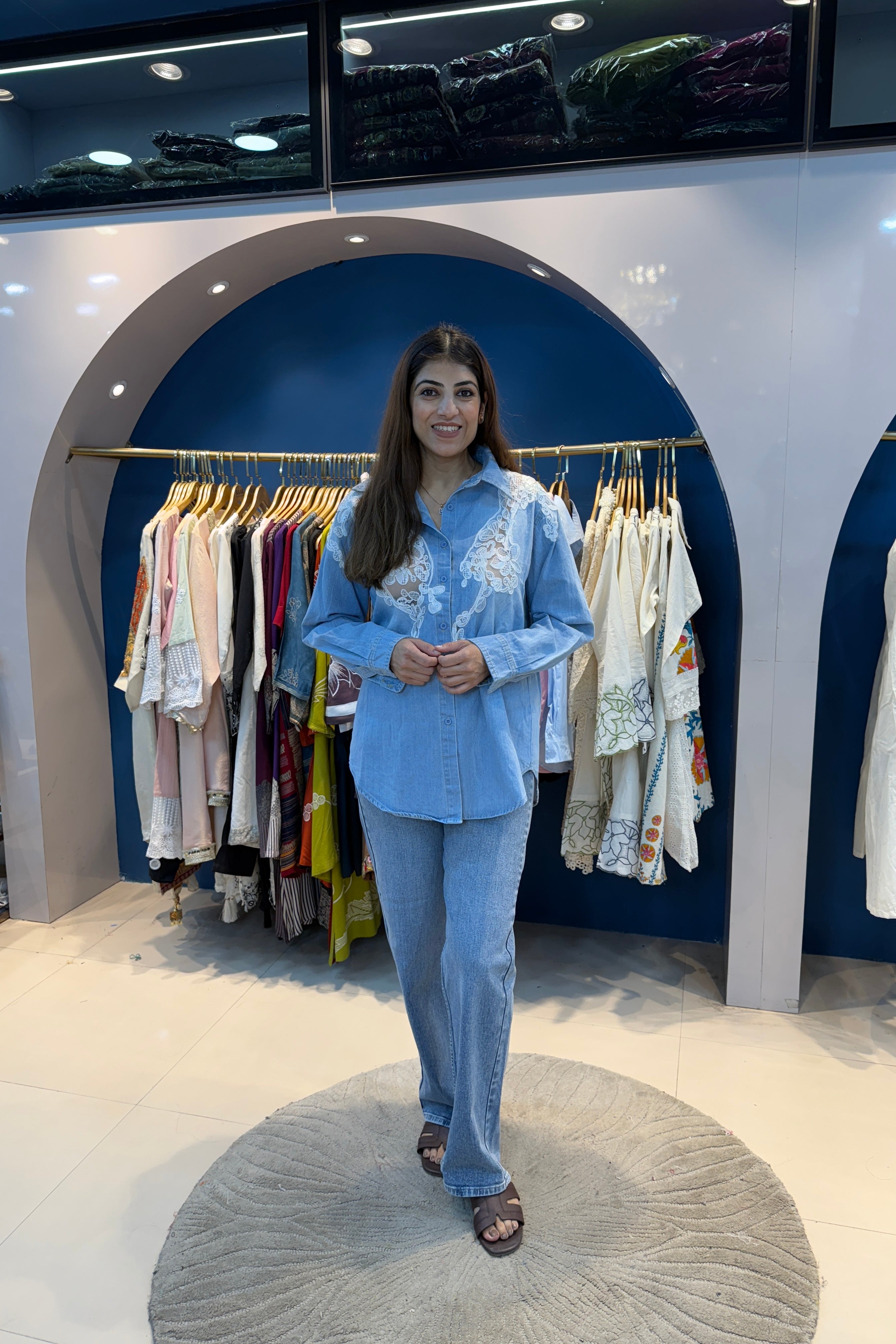 Collar Denim Shirt (Only Shirt)