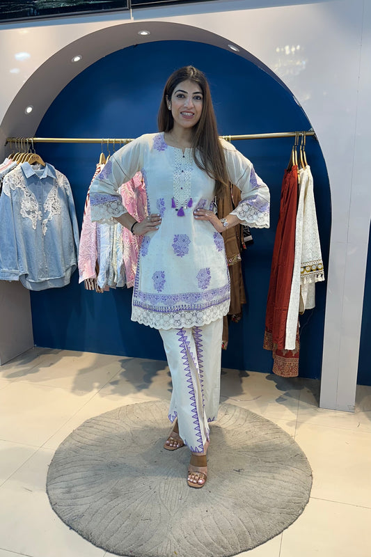 2pc Kora Cotton Pakistani co-ord Set