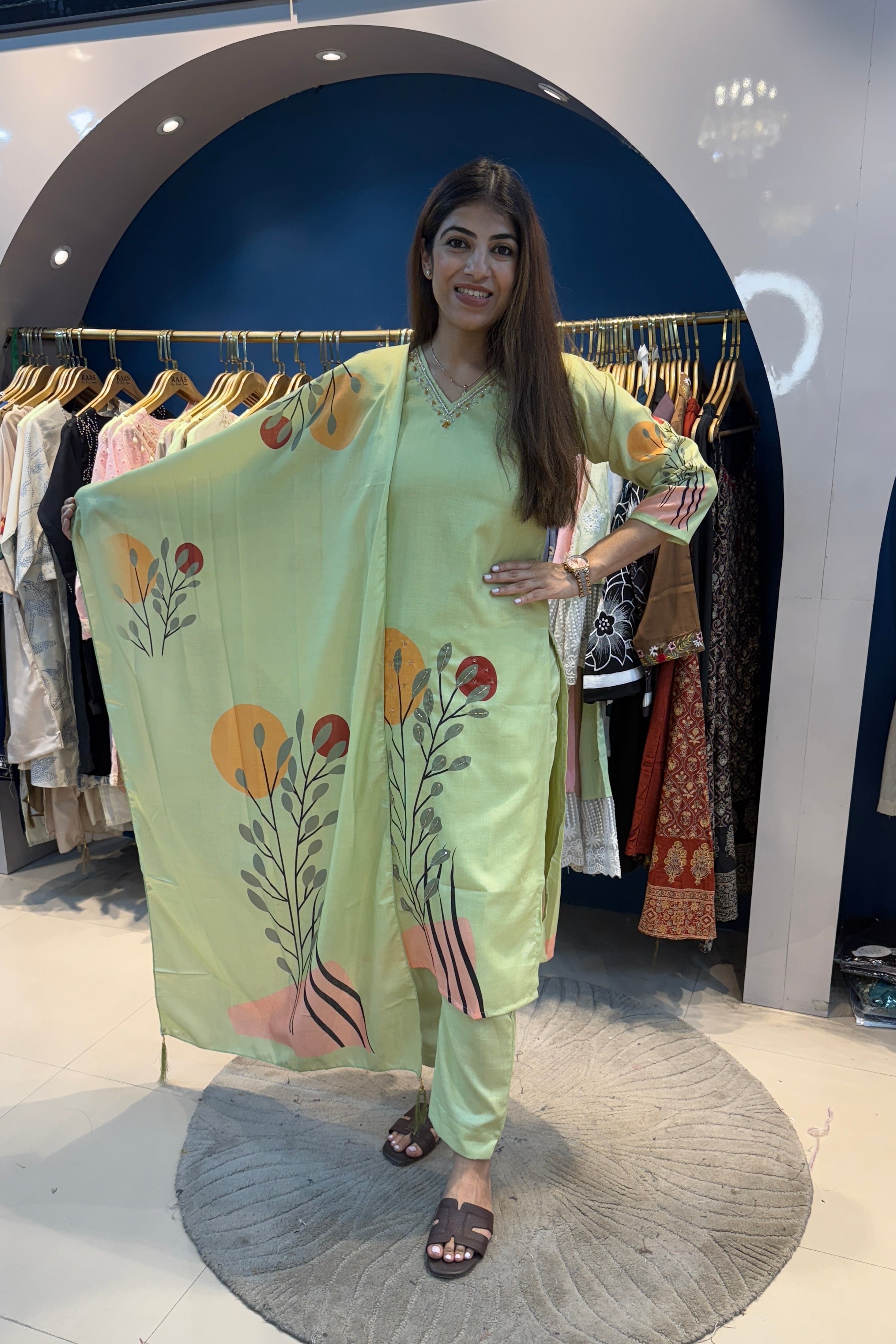 3pc Cotton Printed Suit With Printed Dupatta