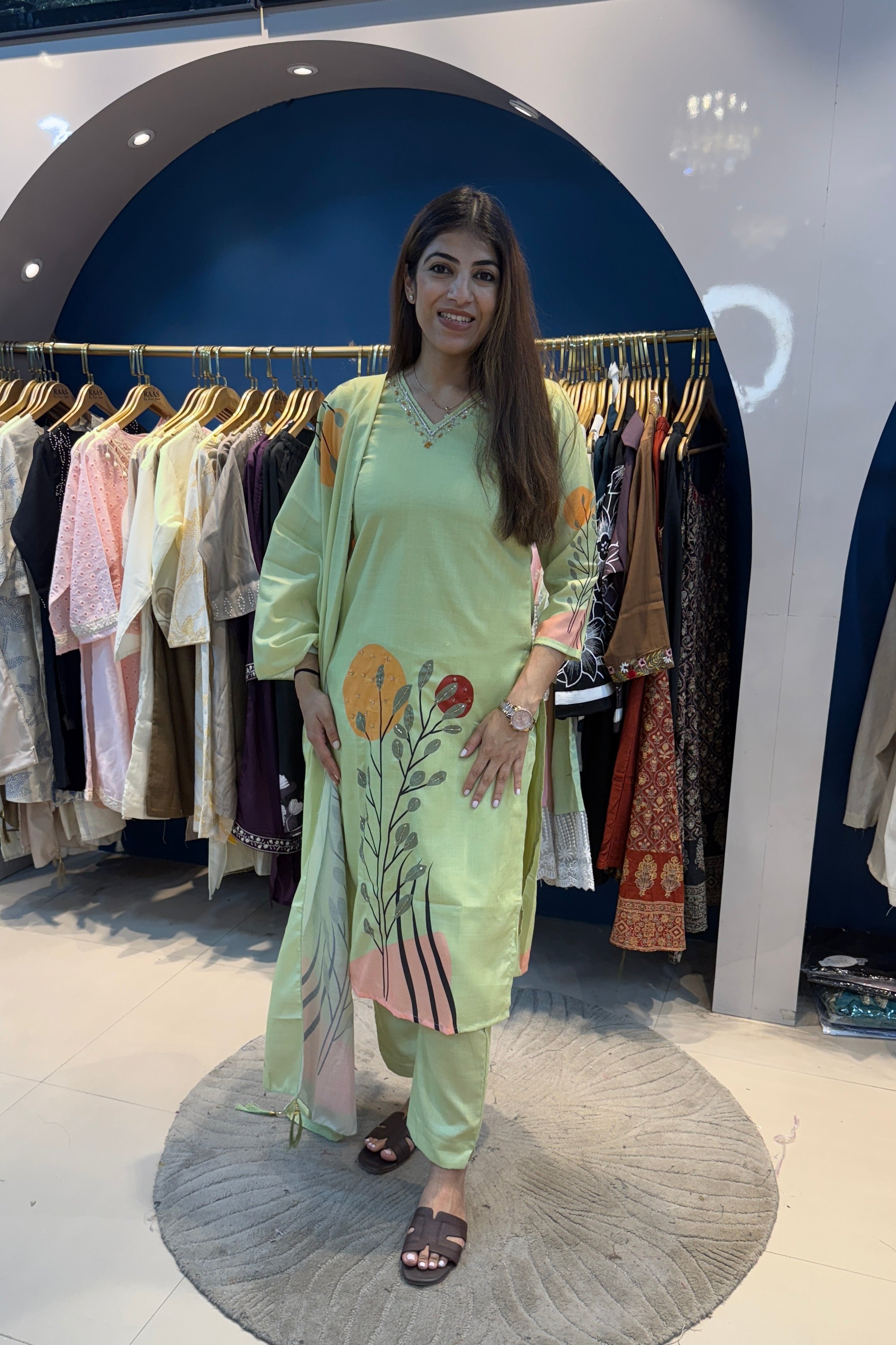 3pc Cotton Printed Suit With Printed Dupatta