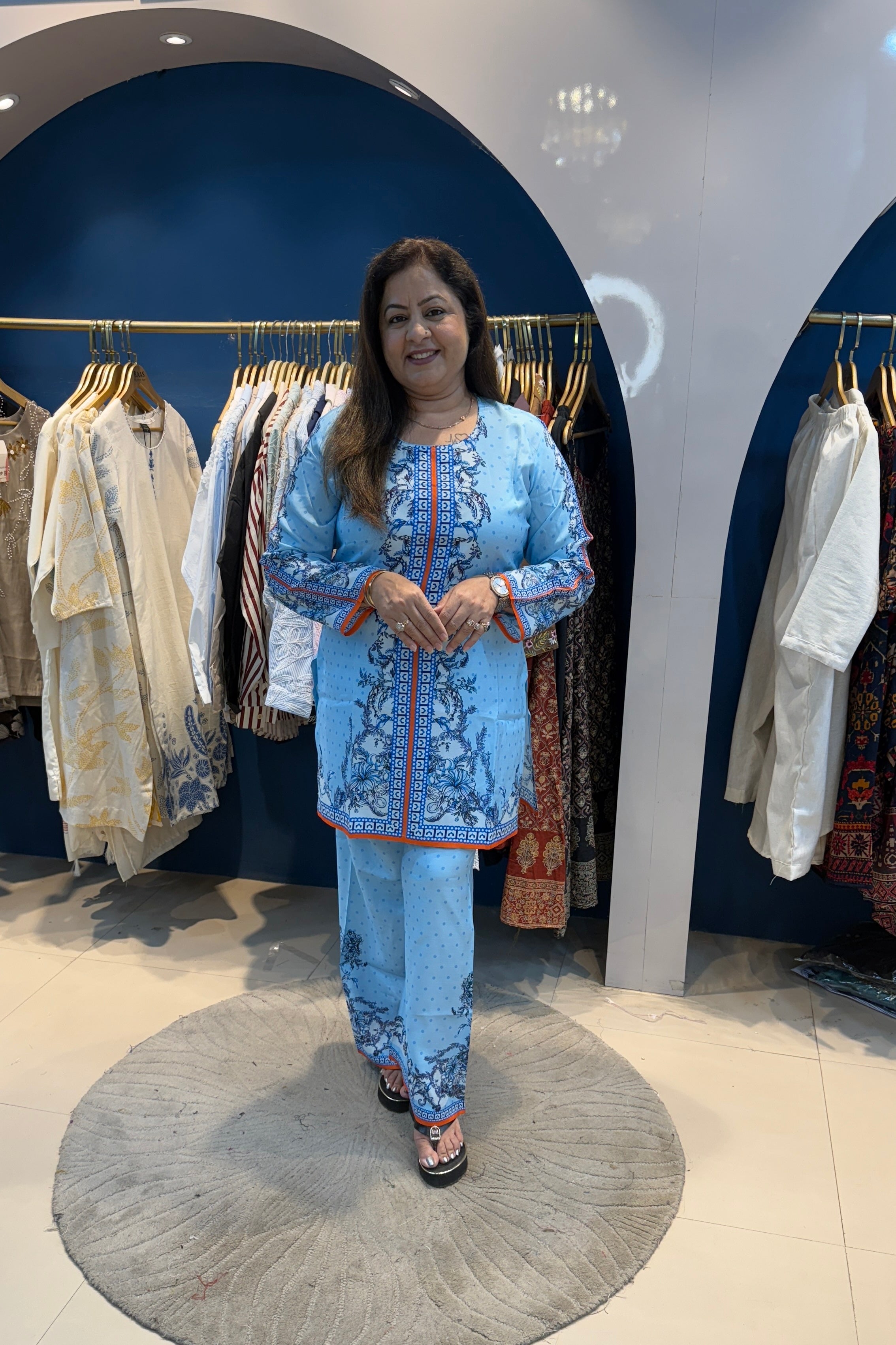 2pc Cotton-Muslin Pakistani Co-ord Set