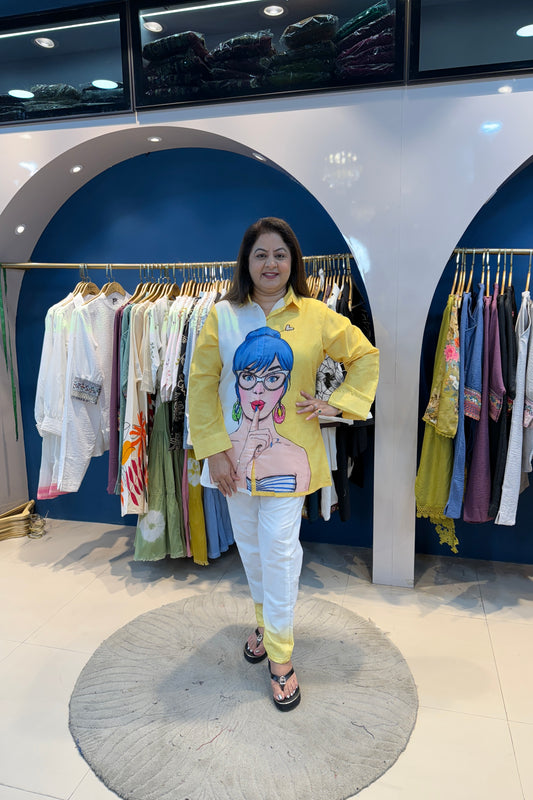 2pc Cotton Printed Face Co-ord Set