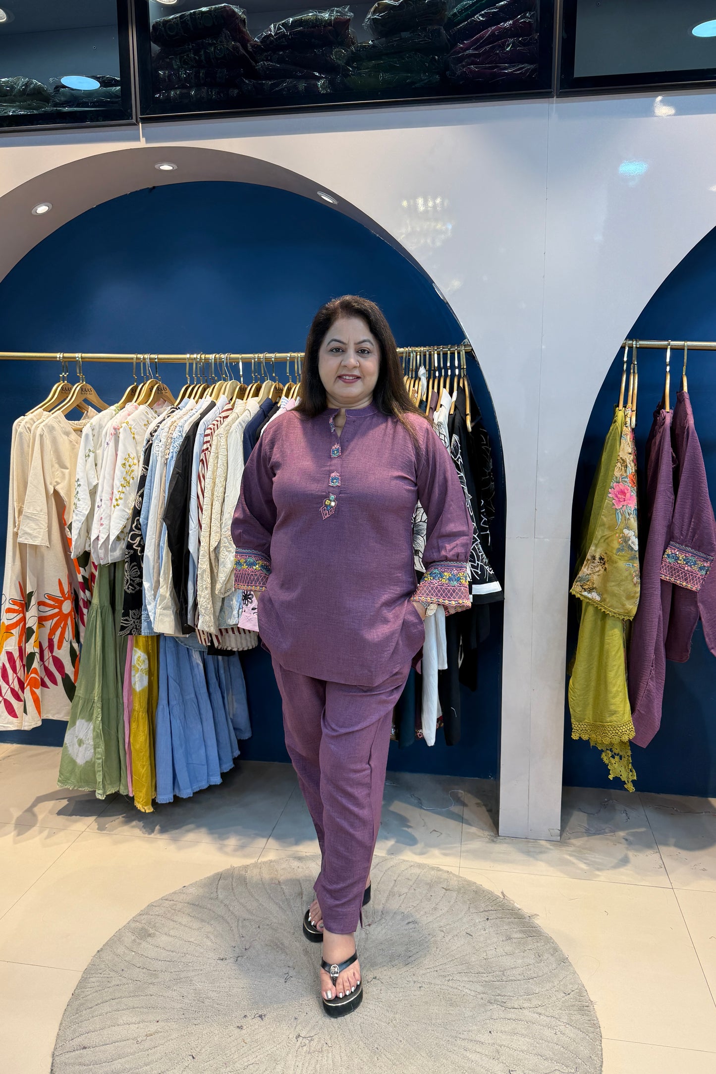 2pc Imported Cotton Stretchable Co-ord Set